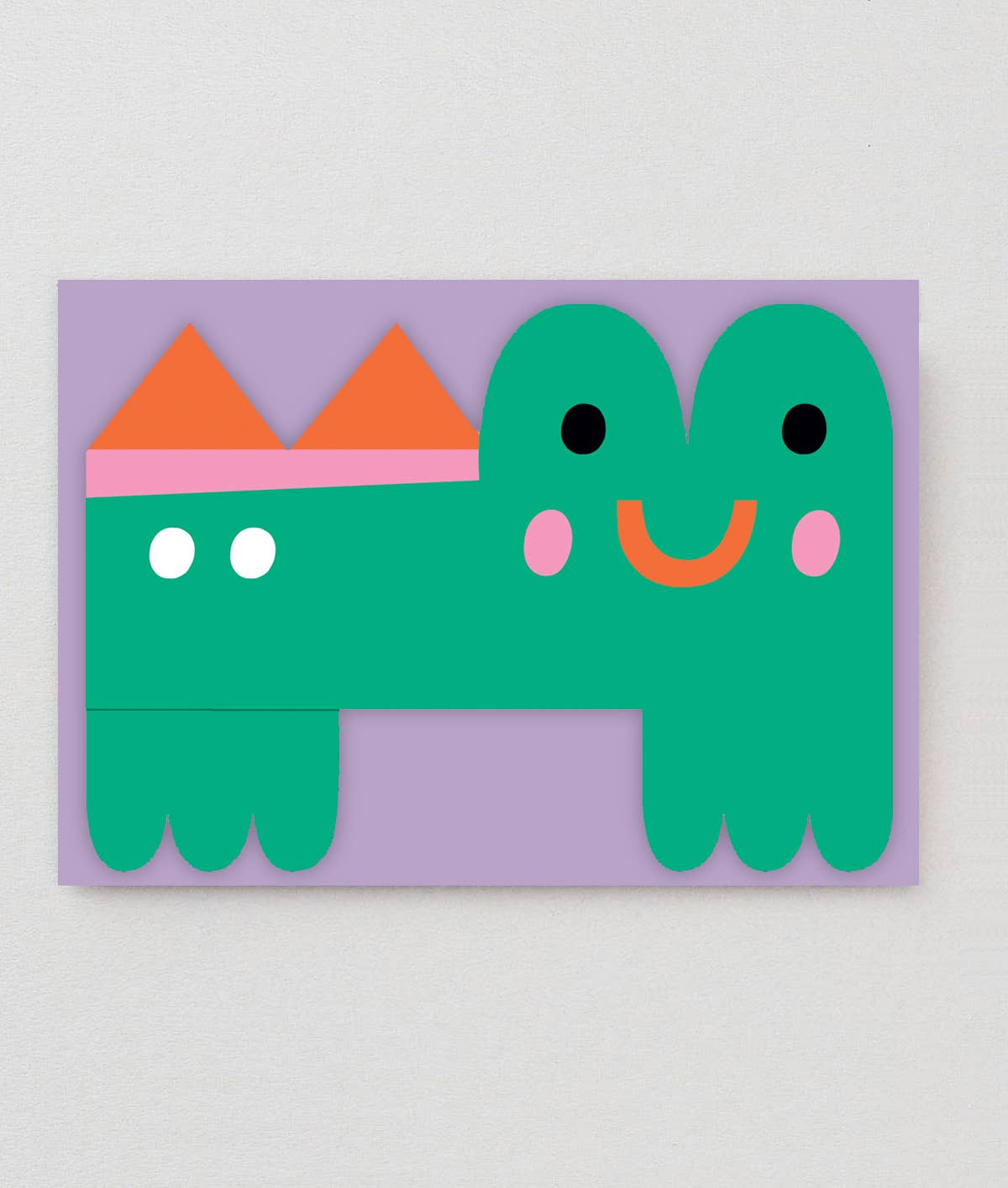 'Croc' Fold Out Kid's Birthday Card - bubblegum market