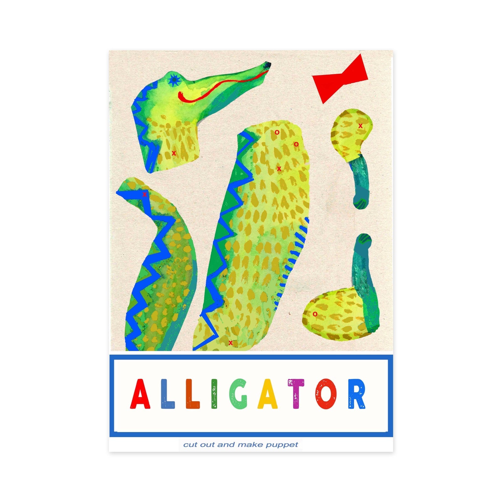 Cut & Make Alligator Puppet - bubblegum market