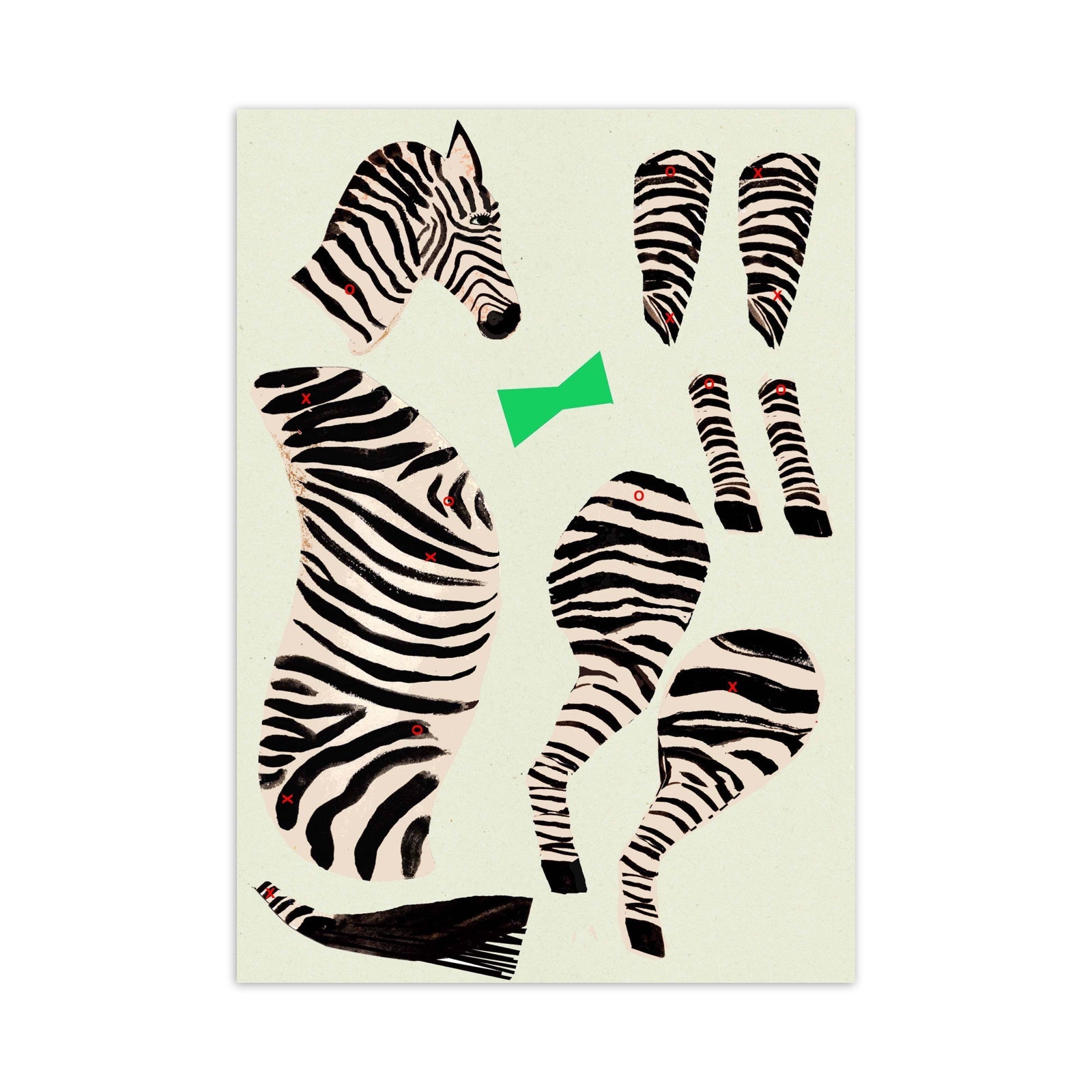 Cut & Make Paper Zebra - bubblegum market