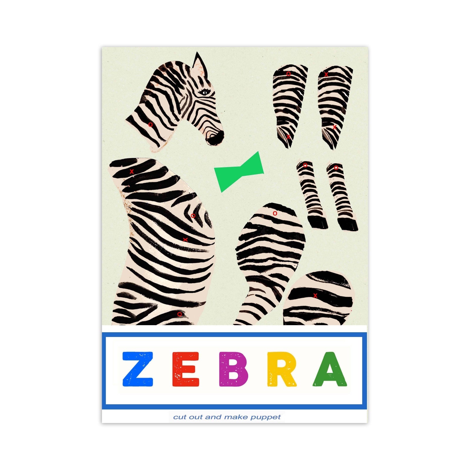 Cut & Make Paper Zebra - bubblegum market
