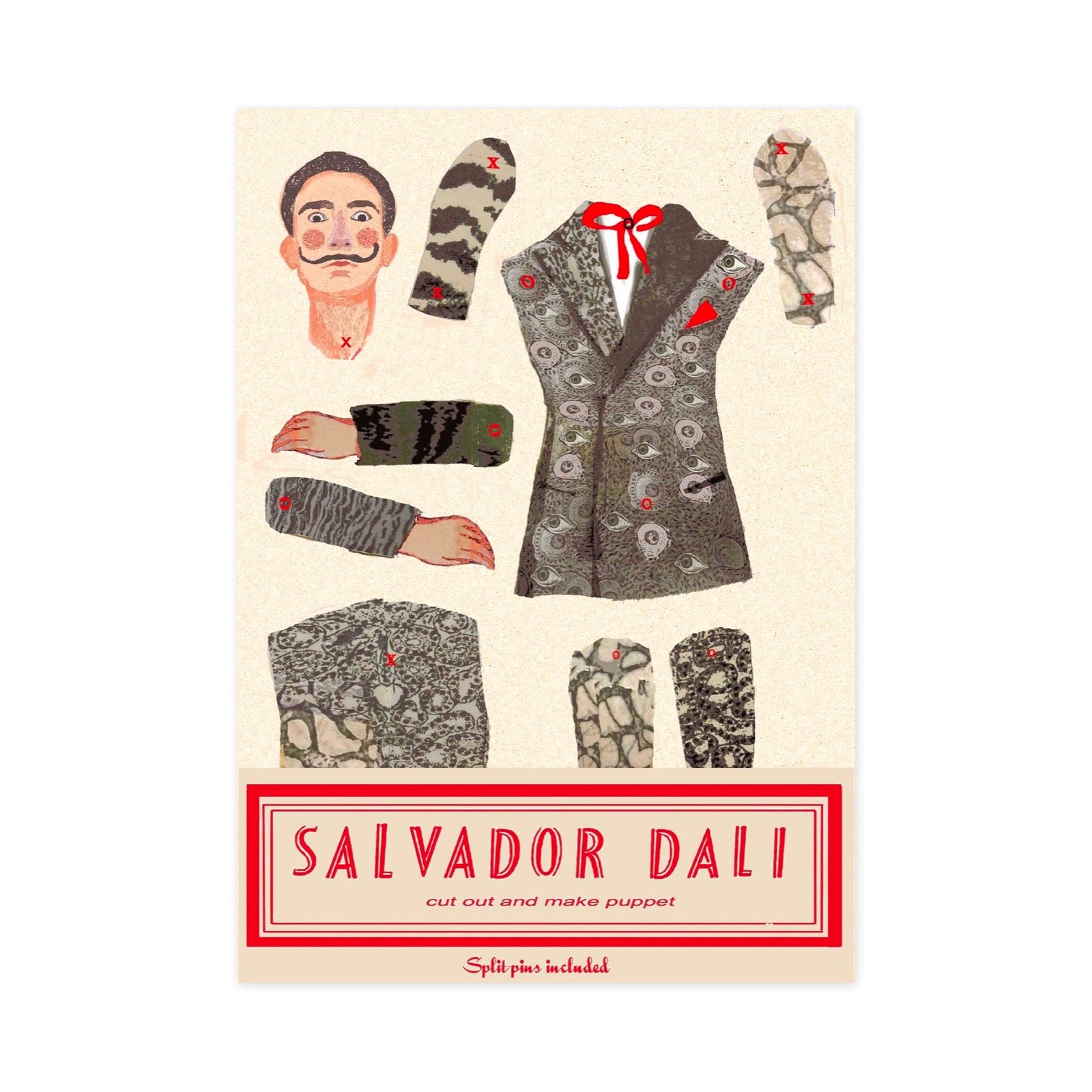 Cut & Make Salvador Dali Articulated Paper Doll - bubblegum market