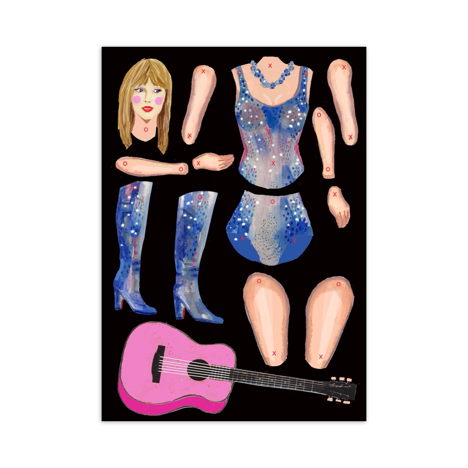 Cut & Make Taylor Swift Paper Doll - bubblegum market