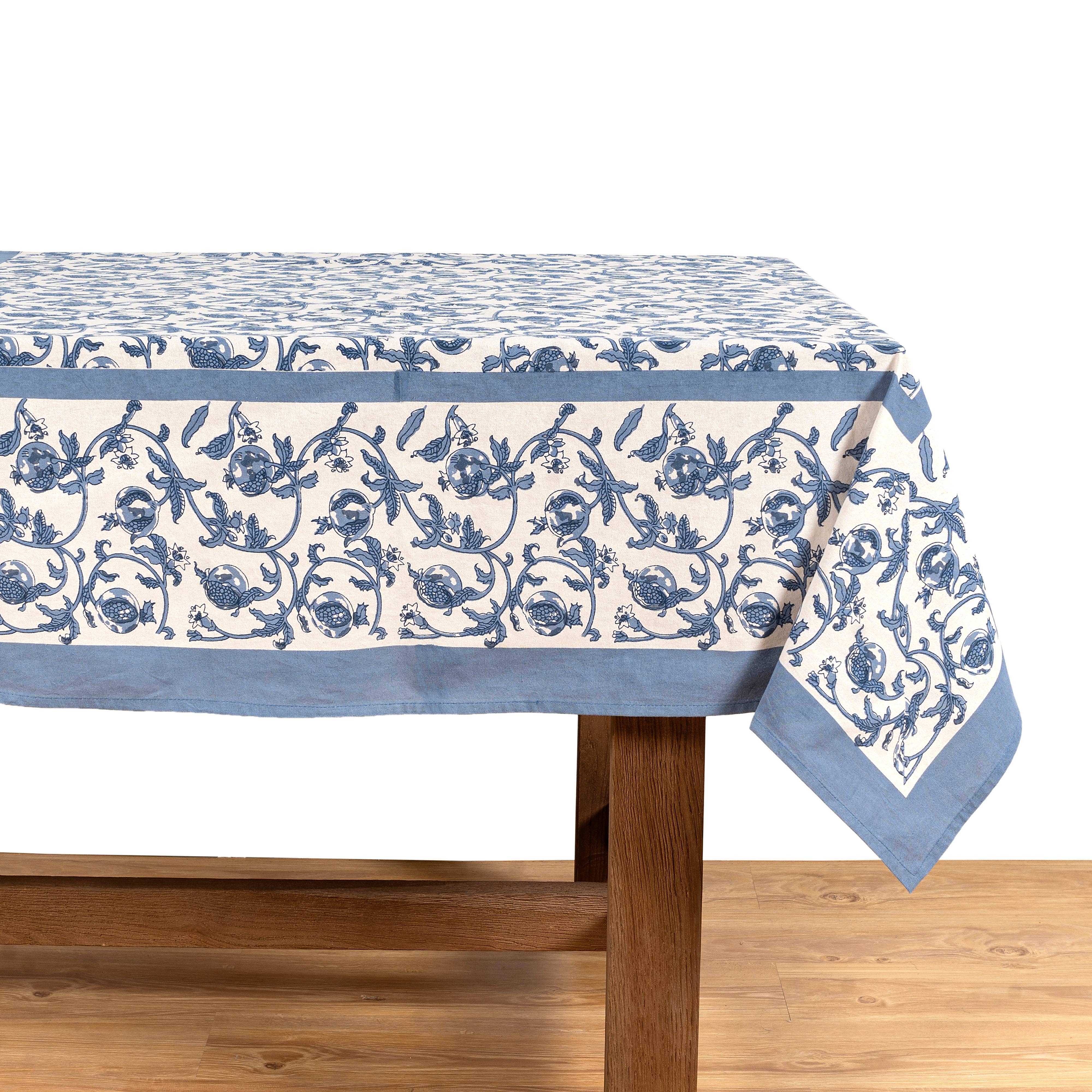 Cornflower Blue Granada Tablecloth 128"
