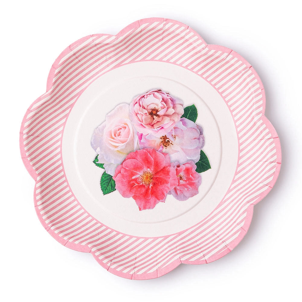 A Very English Rose Small Paper Party Plates 7.75"