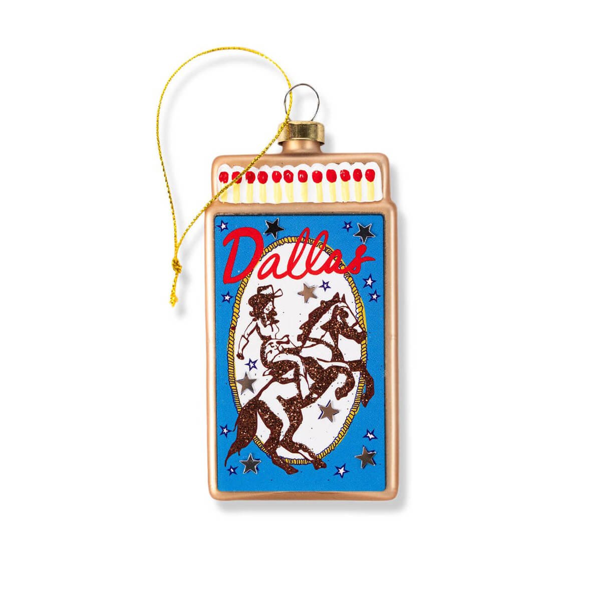 Dallas Matchbook Ornament 3.5" - bubblegum market