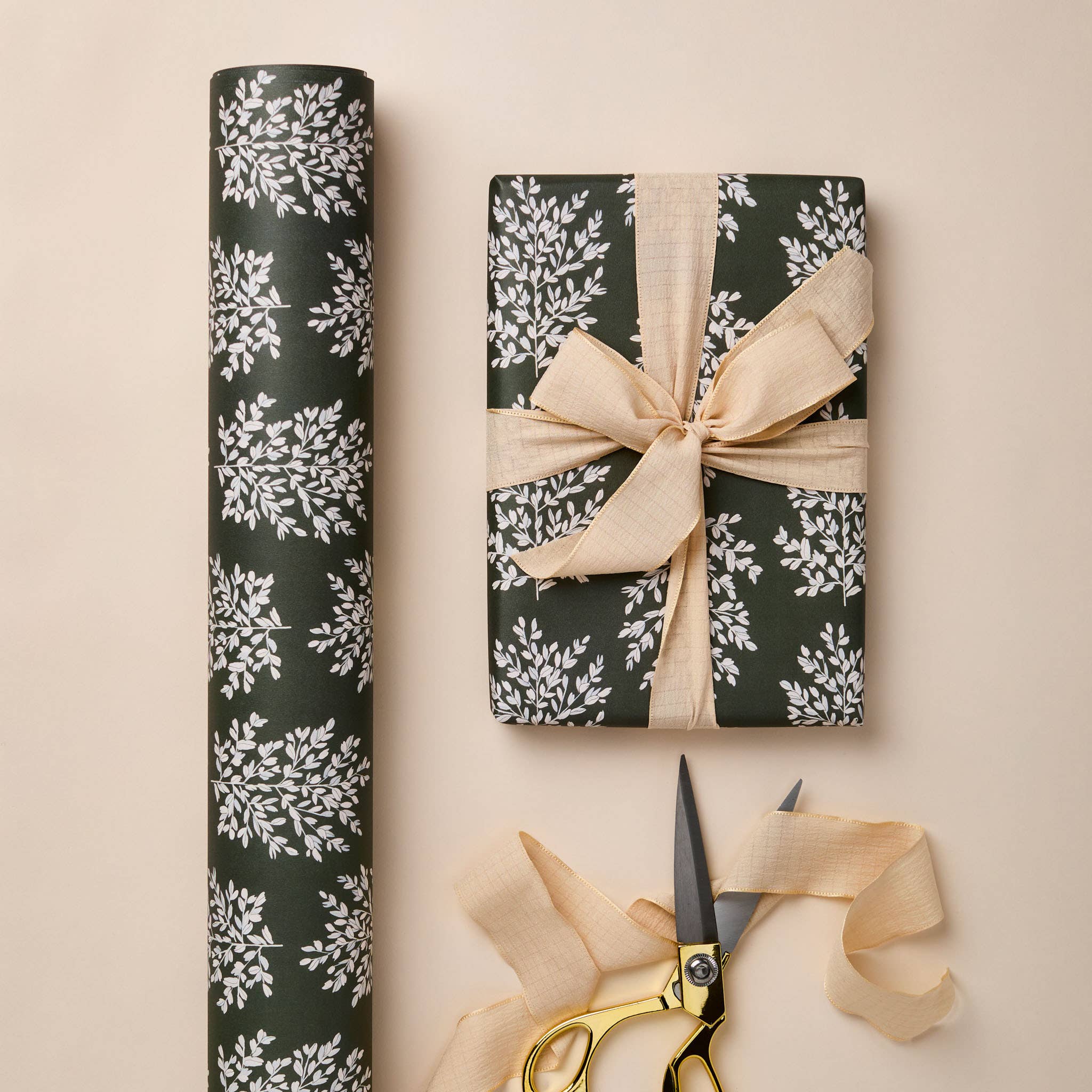 DARK GREEN BOTANICAL Gift Wrap Sheet - bubblegum market