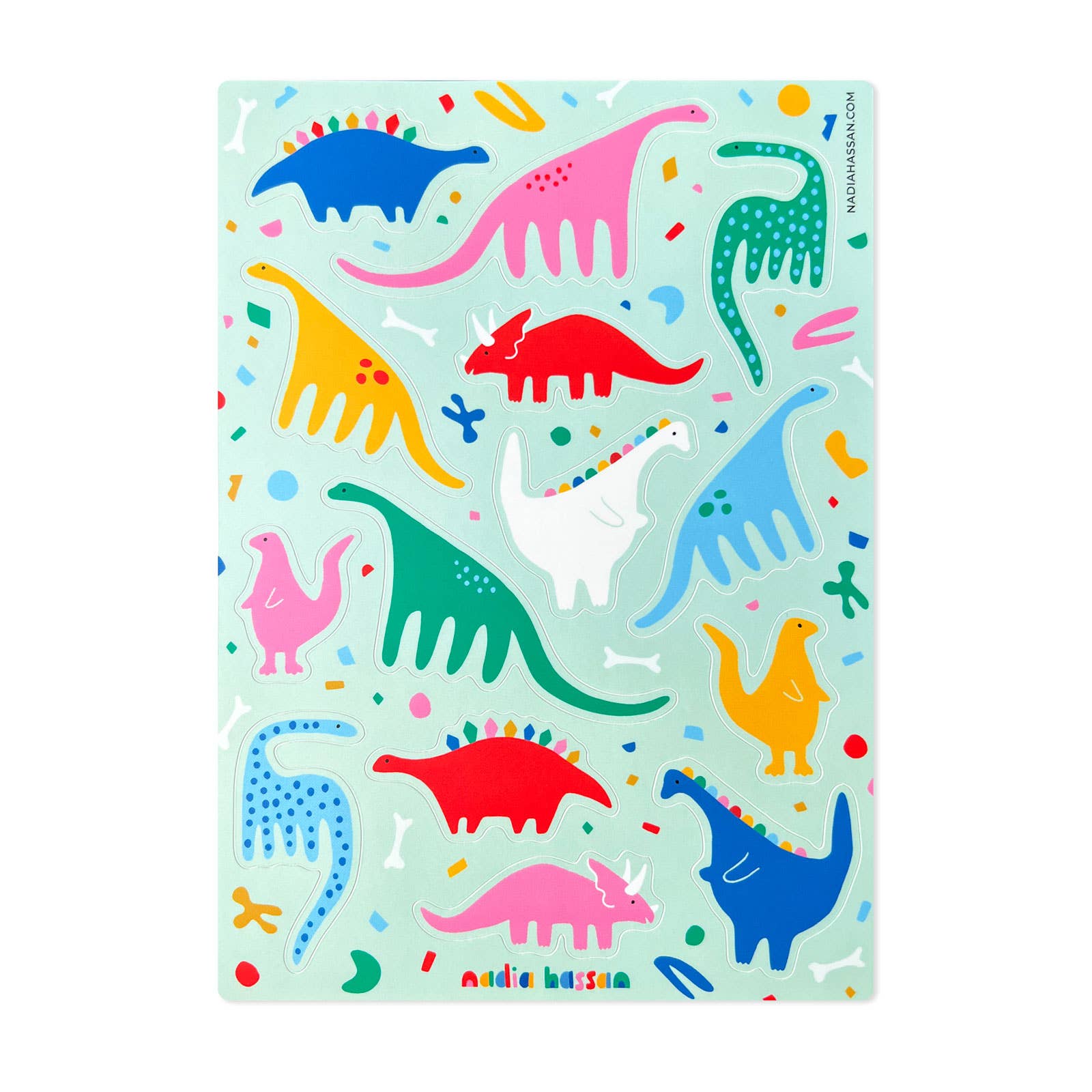 Darling Dinosaurs Vinyl Sticker Sheet - bubblegum market
