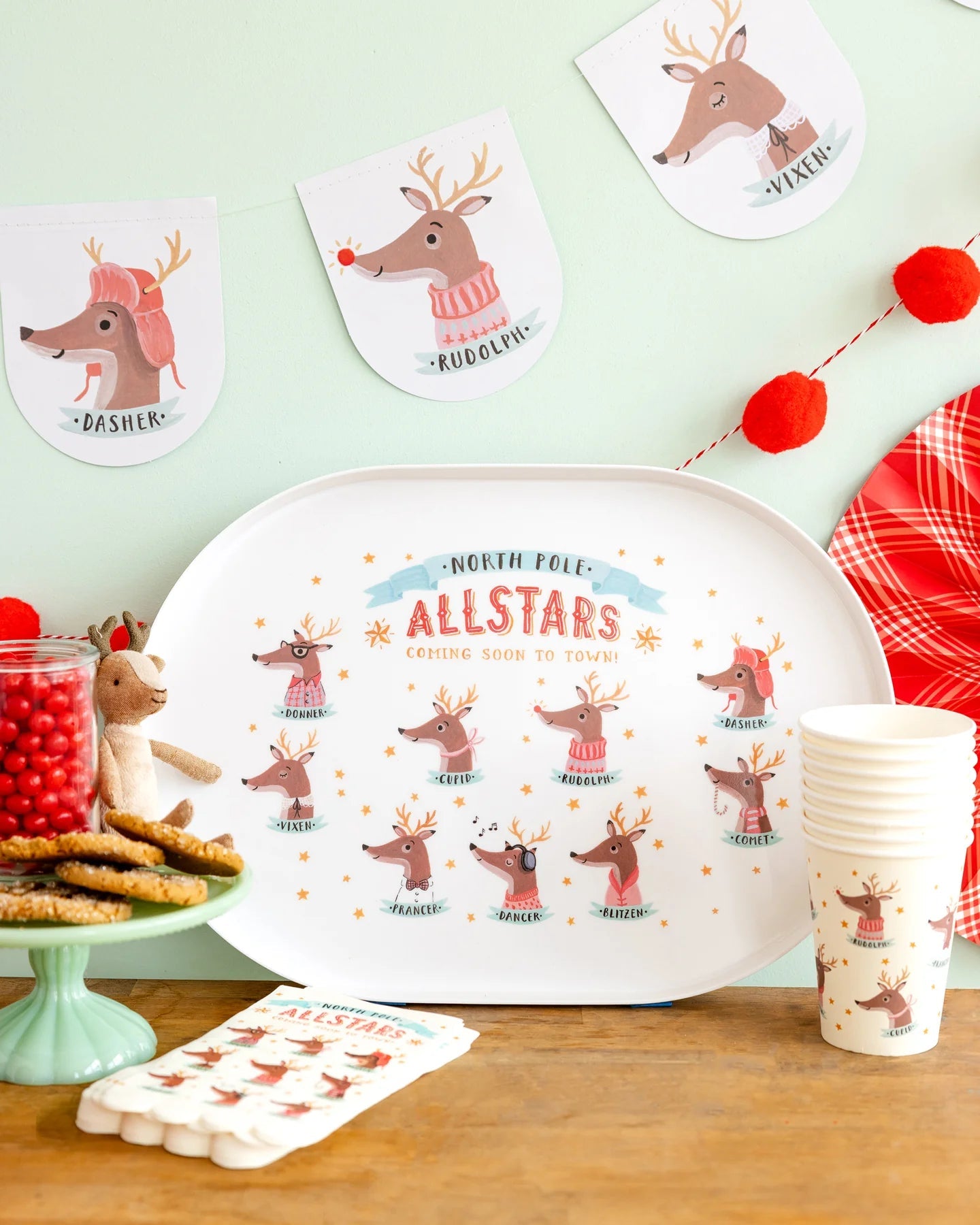 Dear Rudolph Reindeer Banner Set - bubblegum market