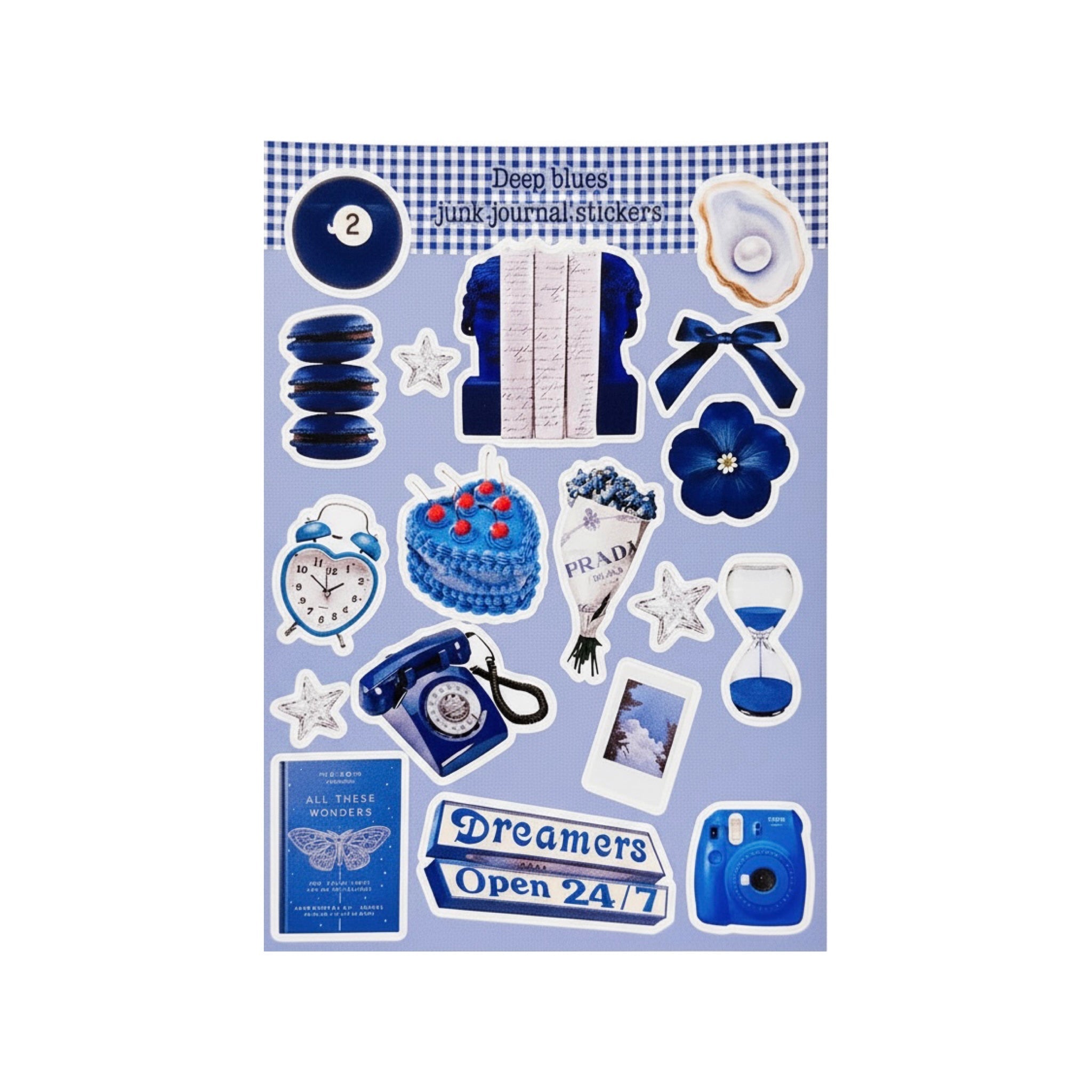 Deep Blues Vinyl Sticker Sheet - bubblegum market