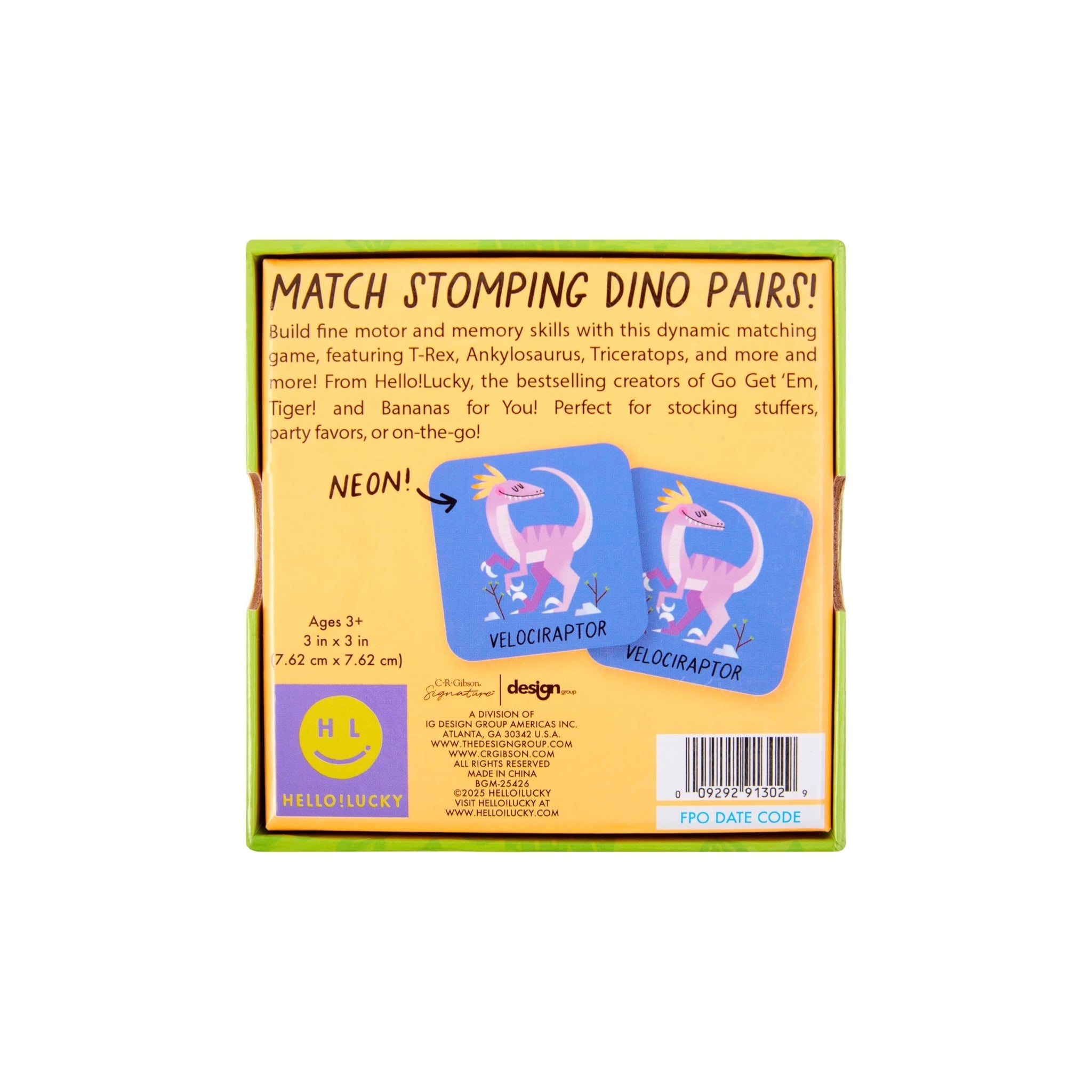 DINO ROAR Matching Game - bubblegum market