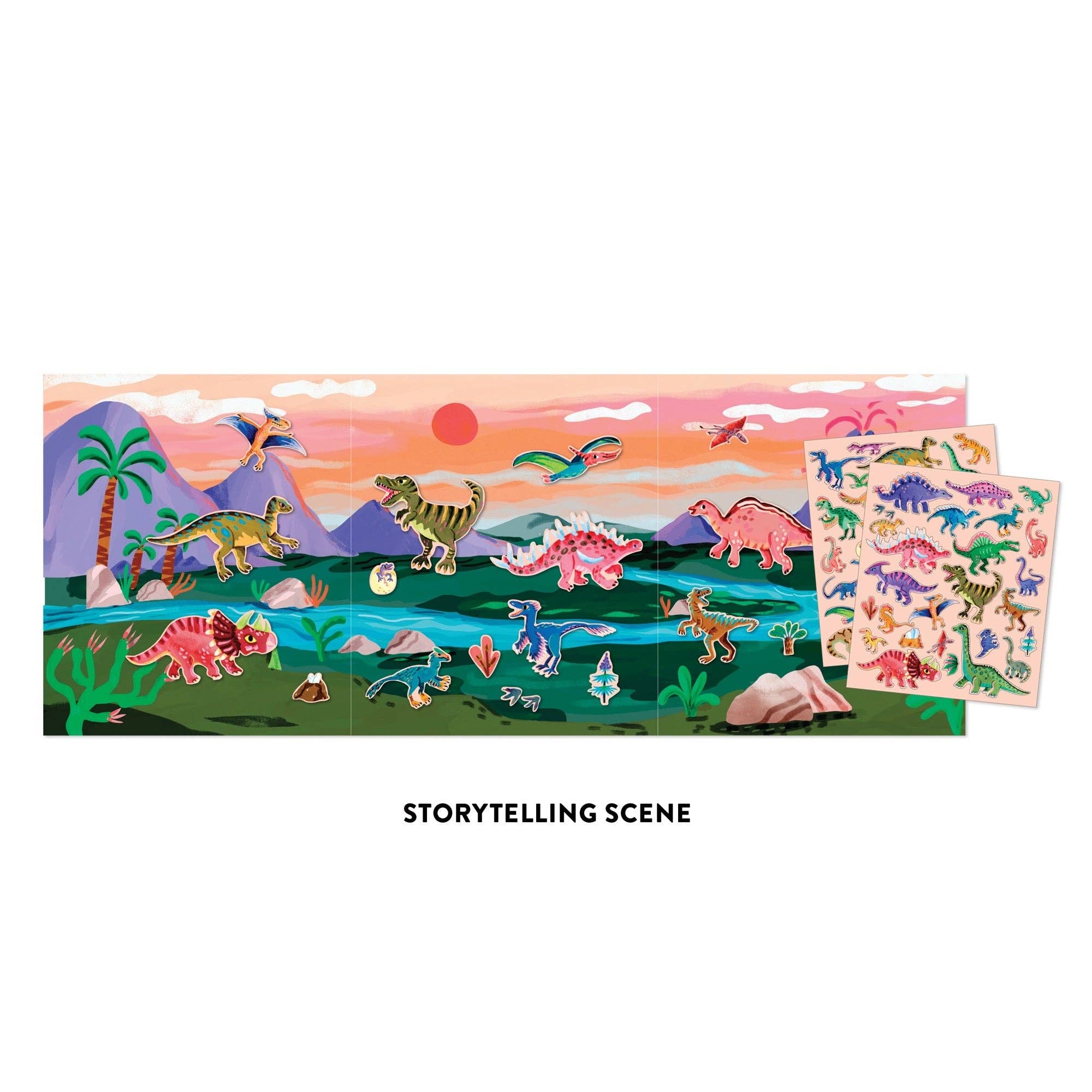 Dinosaur Park Sticker Play Reusable Activity Set - bubblegum market
