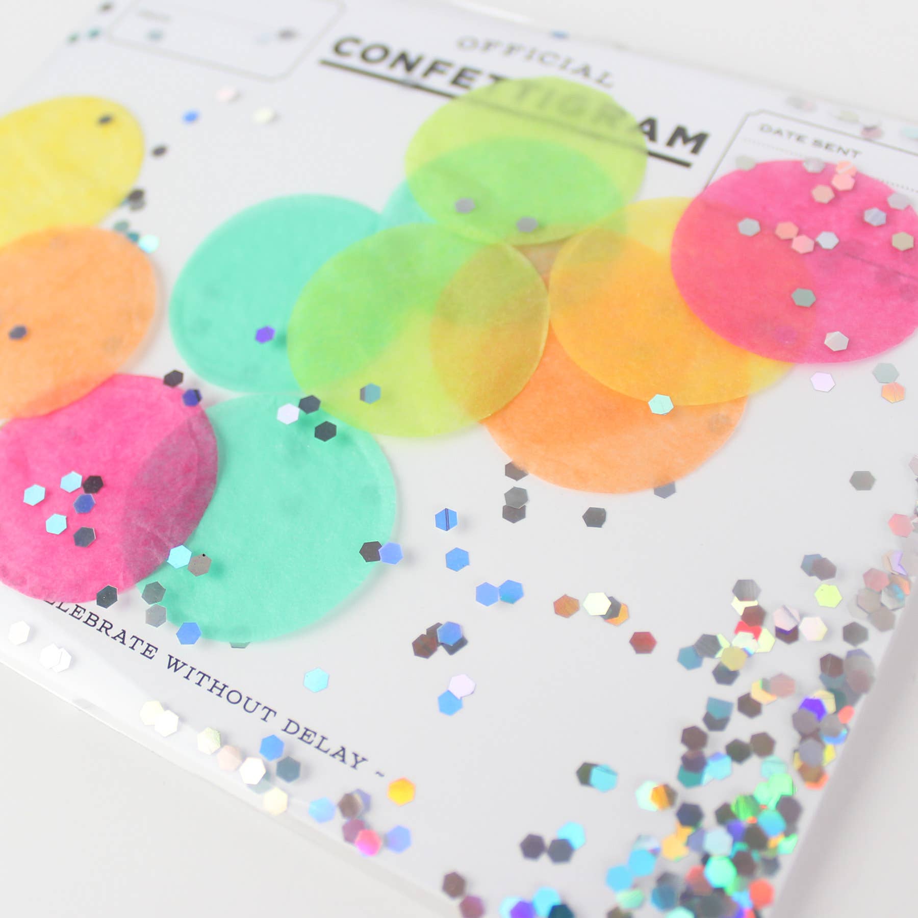 Disco Confettigram Greeting Card - bubblegum market