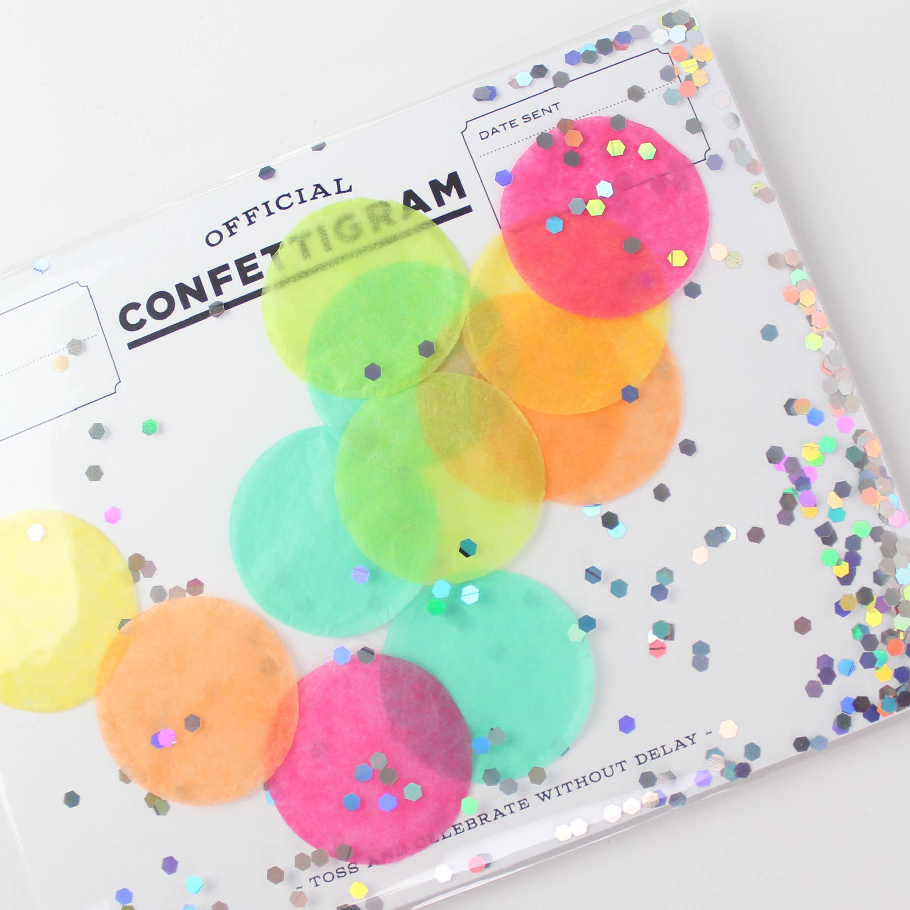 Disco Confettigram Greeting Card - bubblegum market