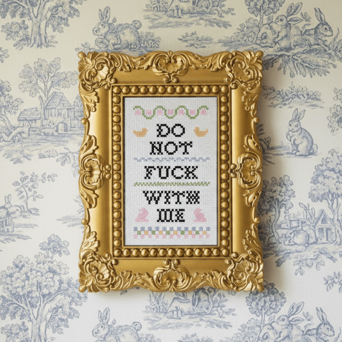 Do Not F*ck With Me Deluxe Cross - Stitch Kit - bubblegum market