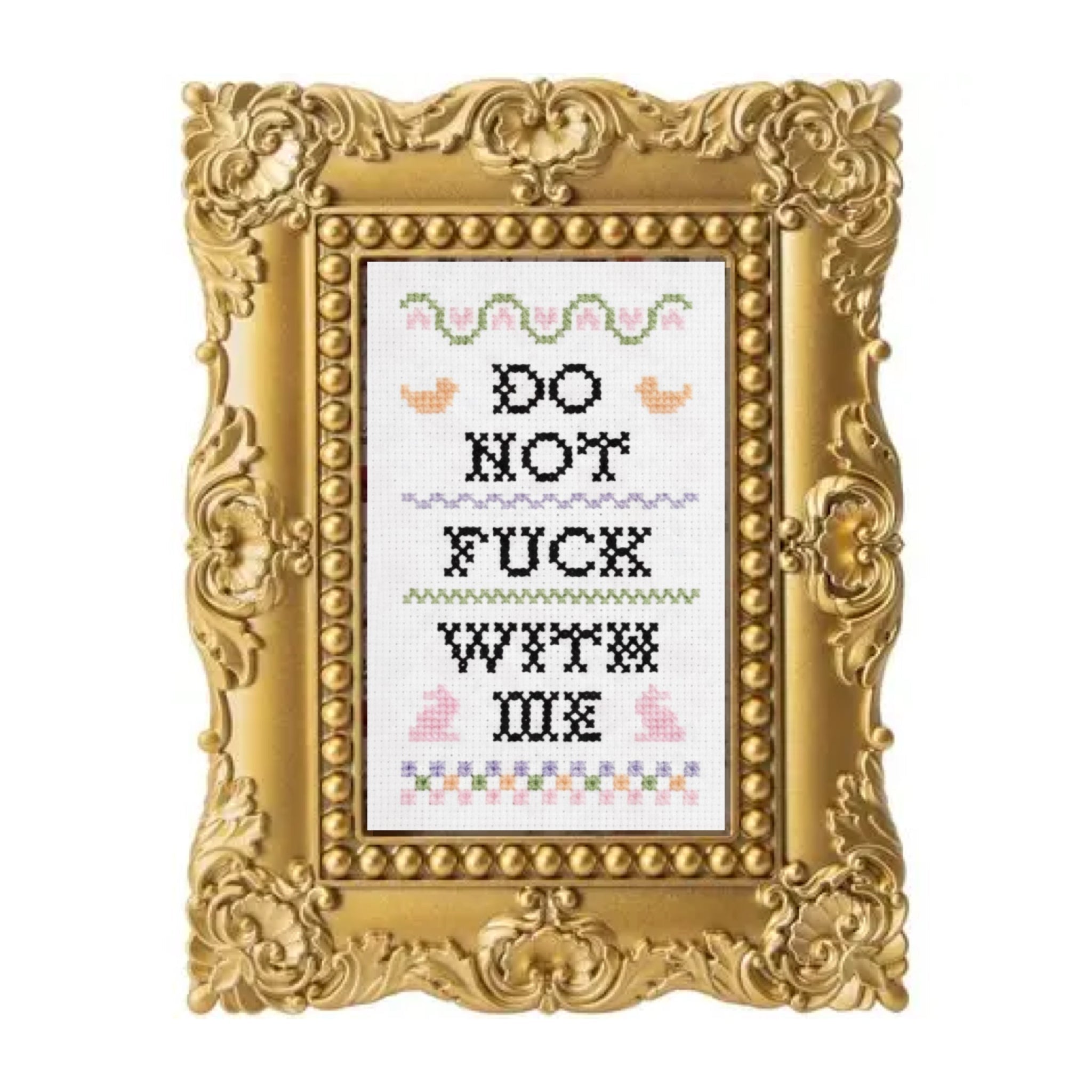Do Not F*ck With Me Deluxe Cross - Stitch Kit - bubblegum market
