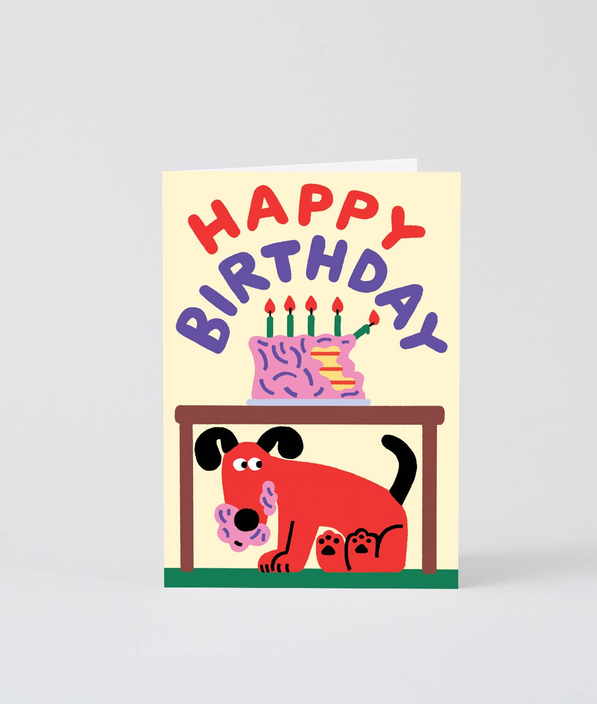 Dog Ate The Cake Birthday Greeting Card - bubblegum market