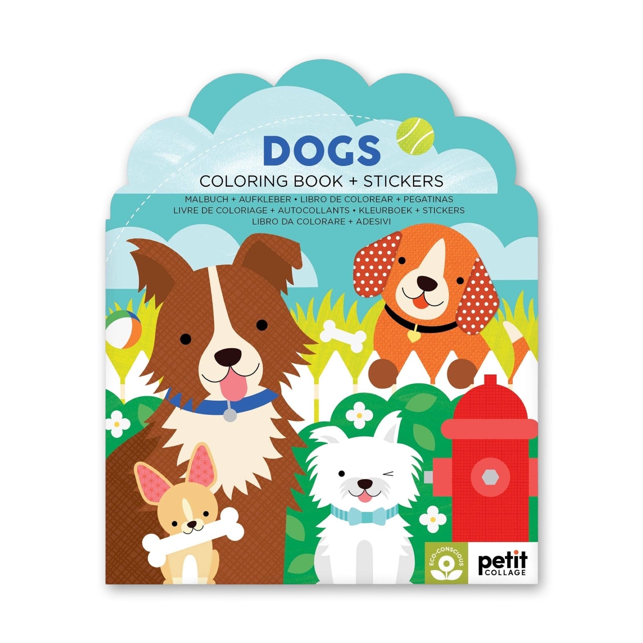 Dogs Coloring Book + Stickers - bubblegum market