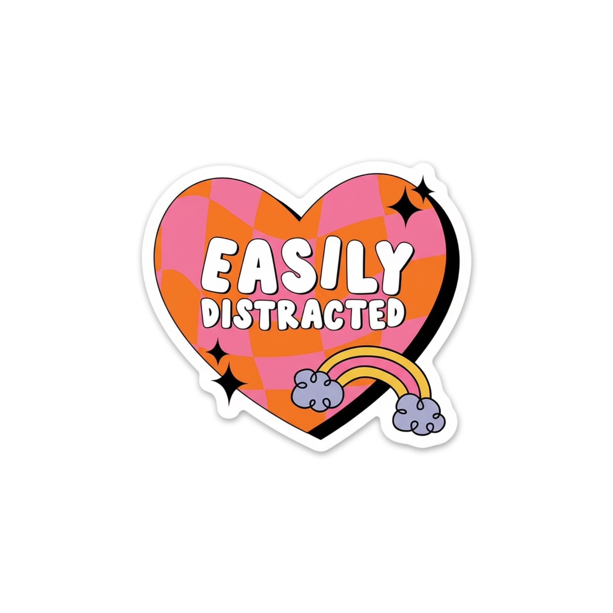 Easily Distracted Vinyl Sticker - bubblegum market