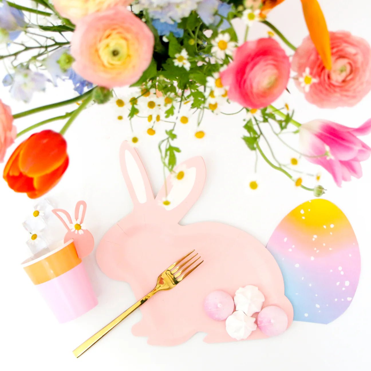 Easter Bunny Brights Paper Plates - bubblegum market