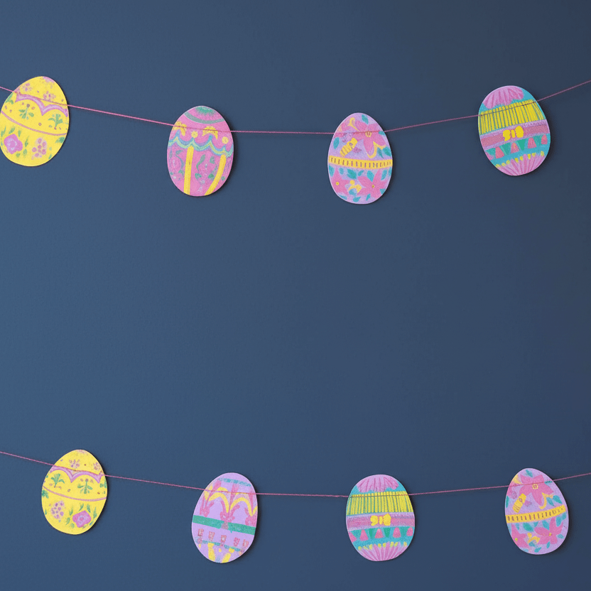Easter Egg Sewn Garland - bubblegum market