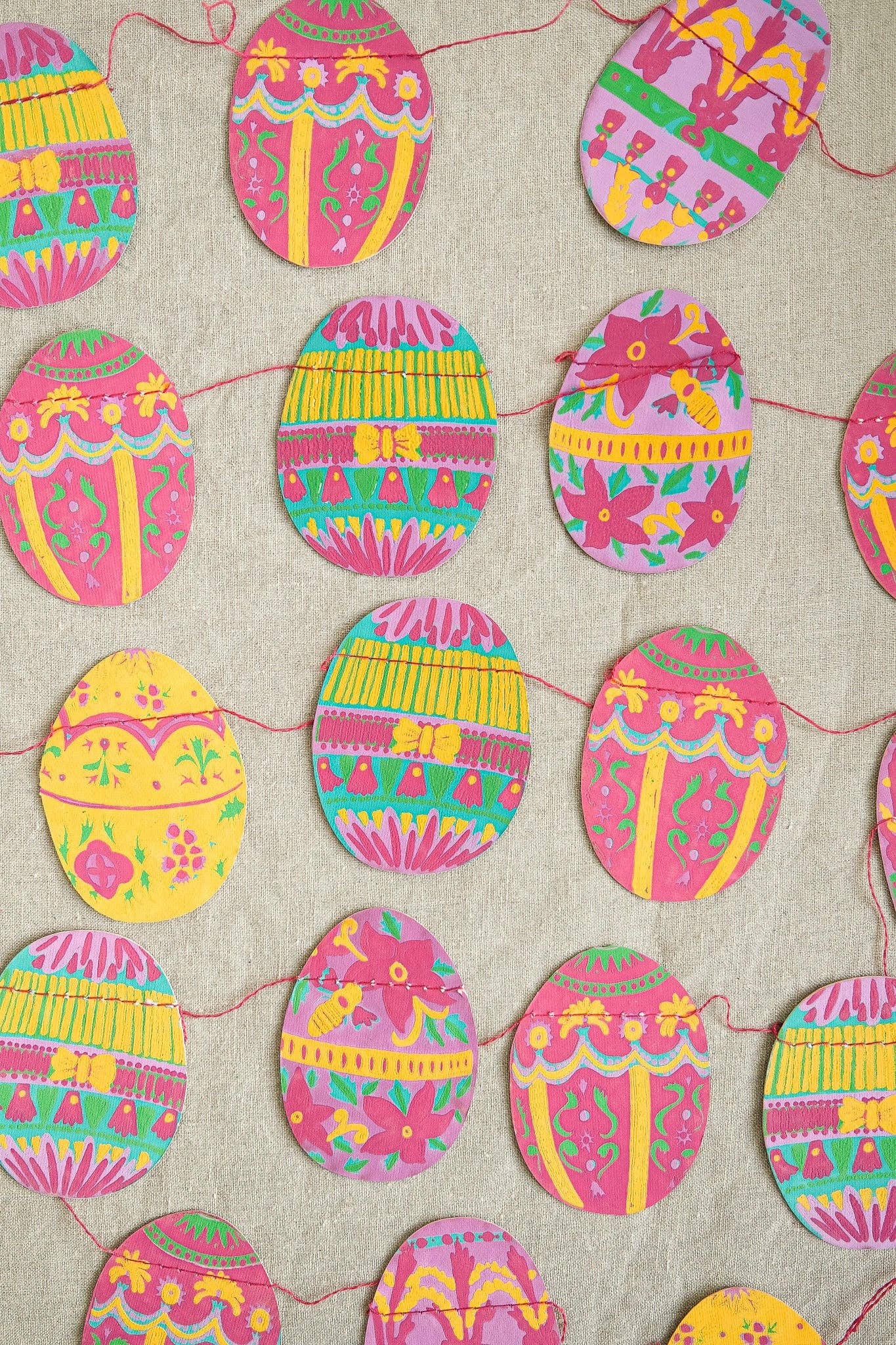Easter Egg Sewn Garland - bubblegum market