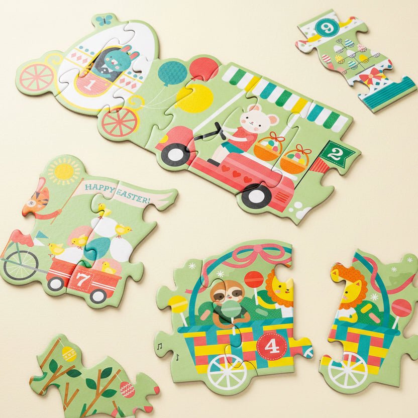 Easter Parade Shaped Floor Puzzle - bubblegum market