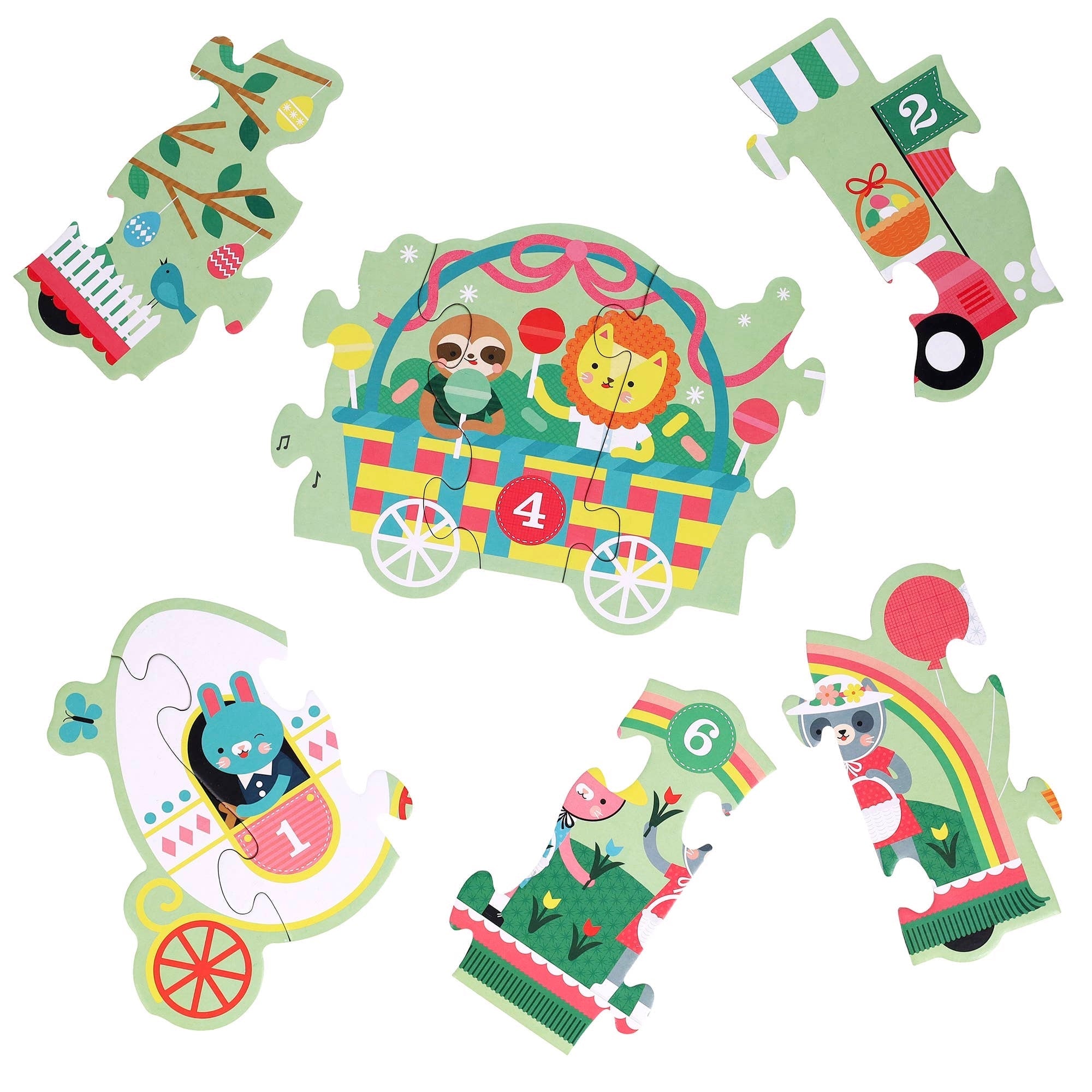 Easter Parade Shaped Floor Puzzle - bubblegum market