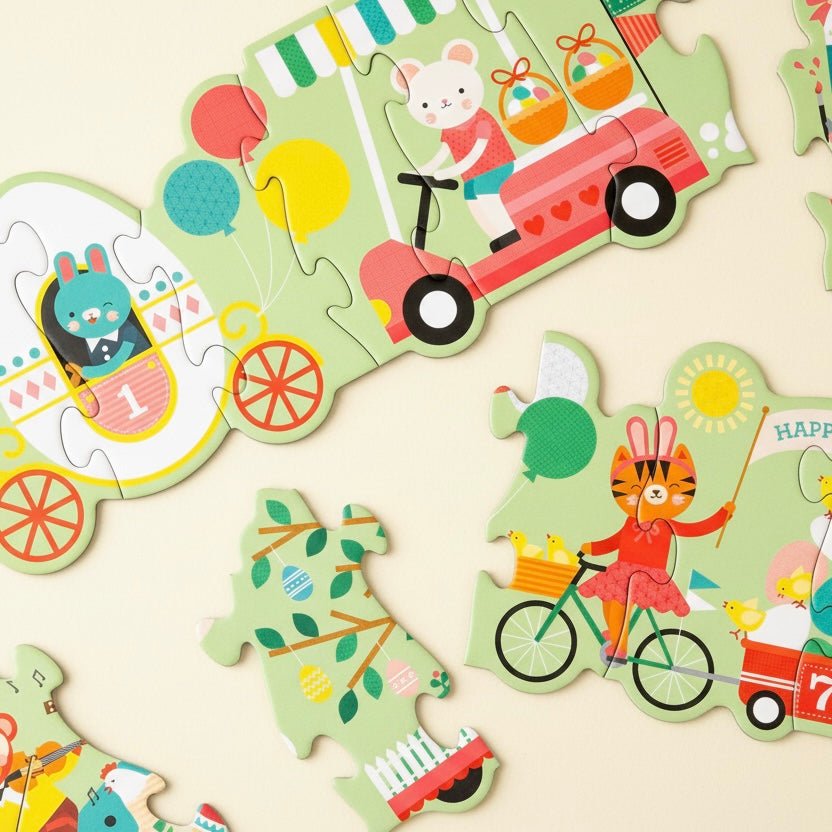 Easter Parade Shaped Floor Puzzle - bubblegum market
