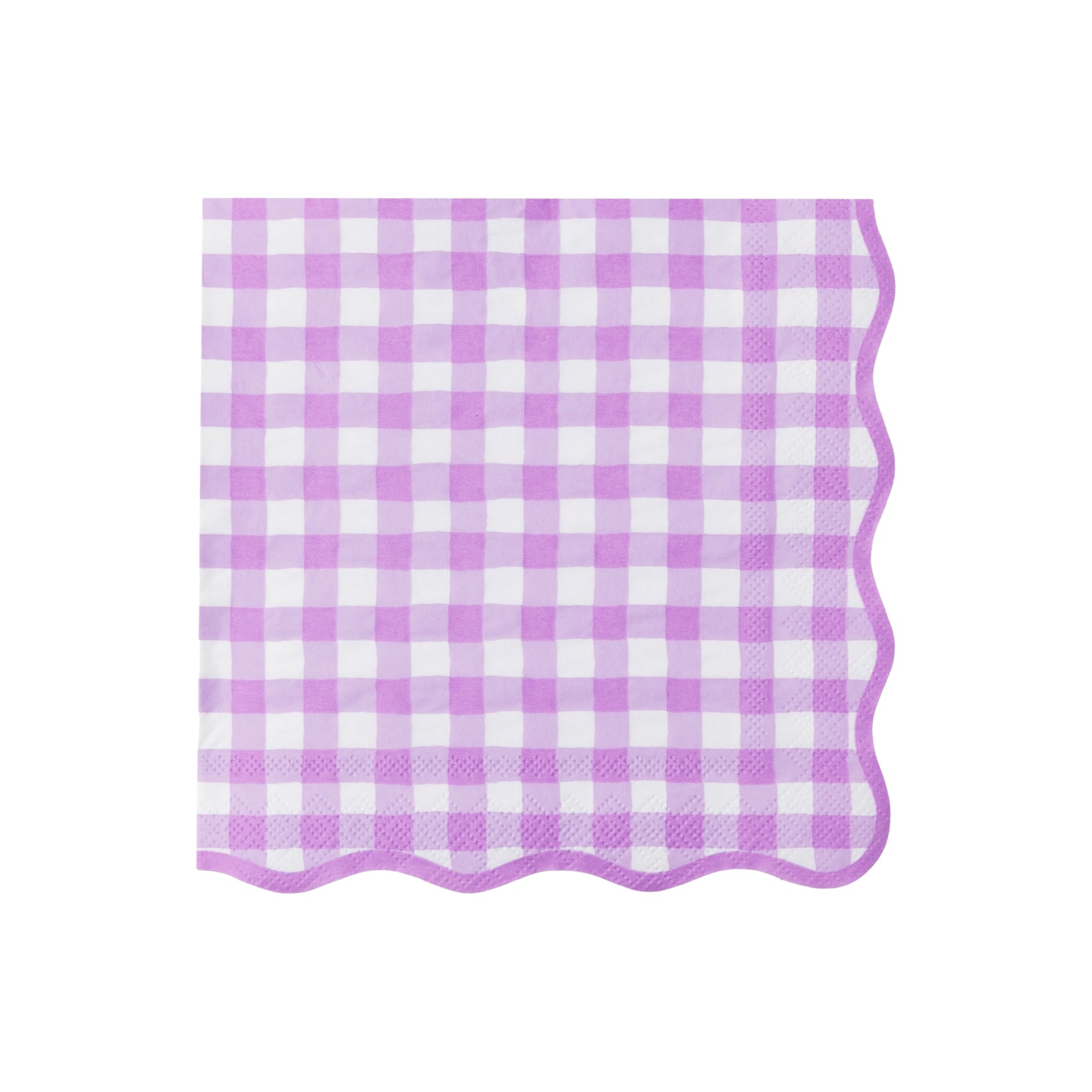 Elegant Le Lilac Gingham Dinner Napkins - bubblegum market