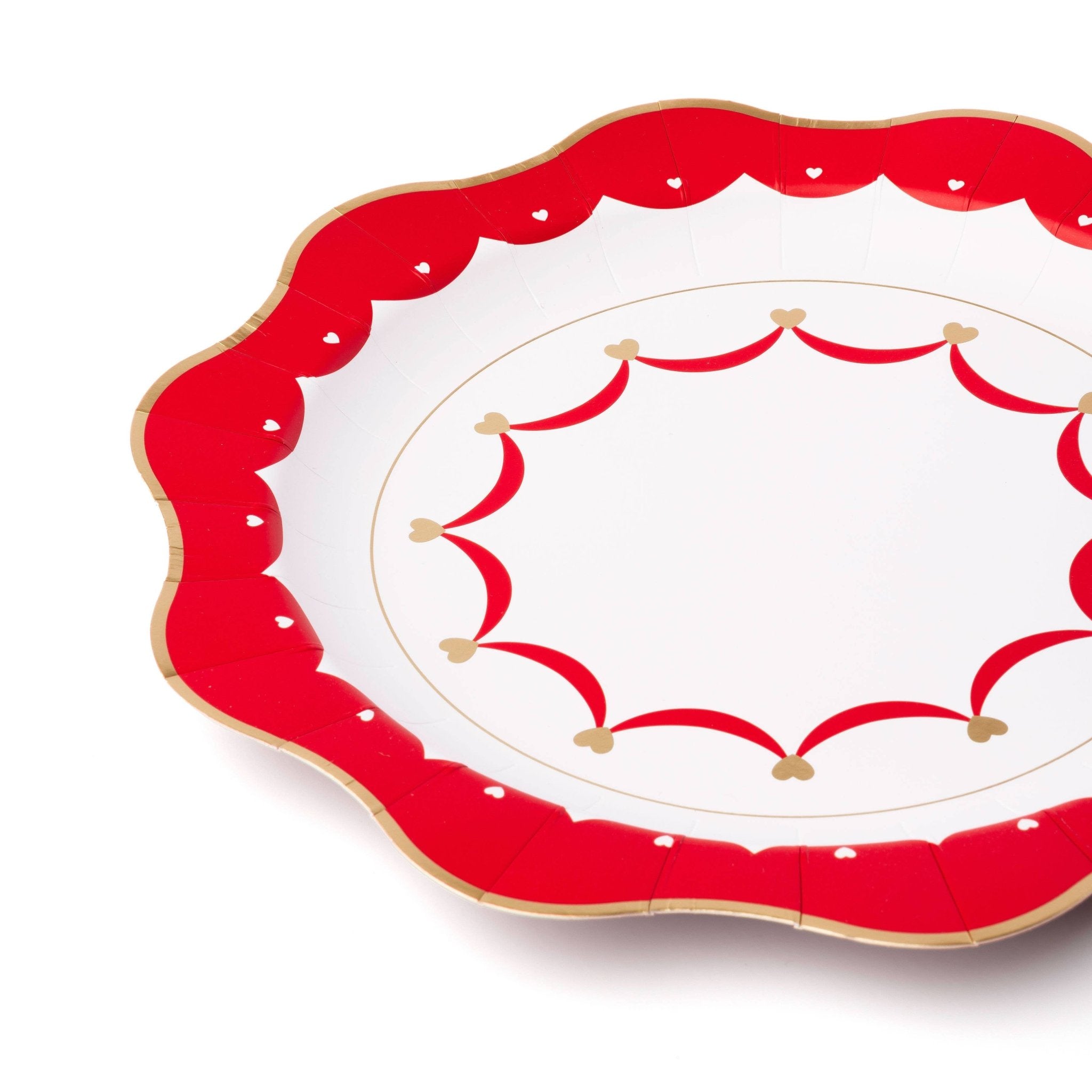 Elegant Scaplloped Heart Dinner Plates 10.75" - bubblegum market
