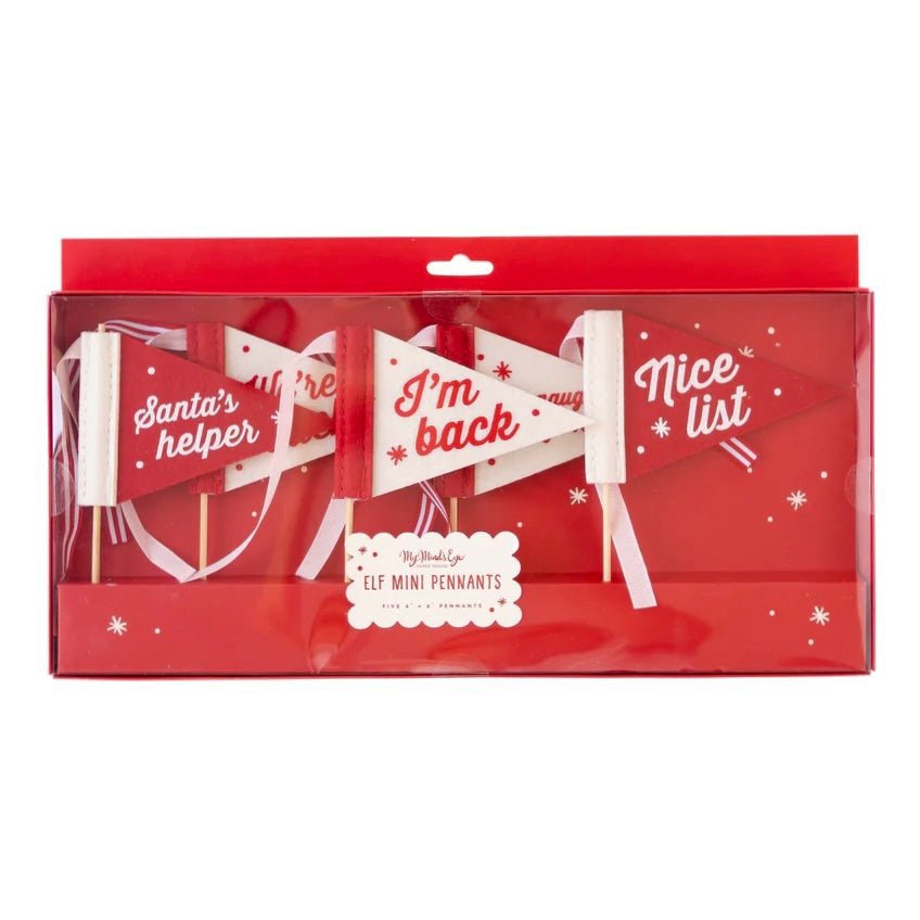 Elf Mini Felt Pennant Flags - bubblegum market