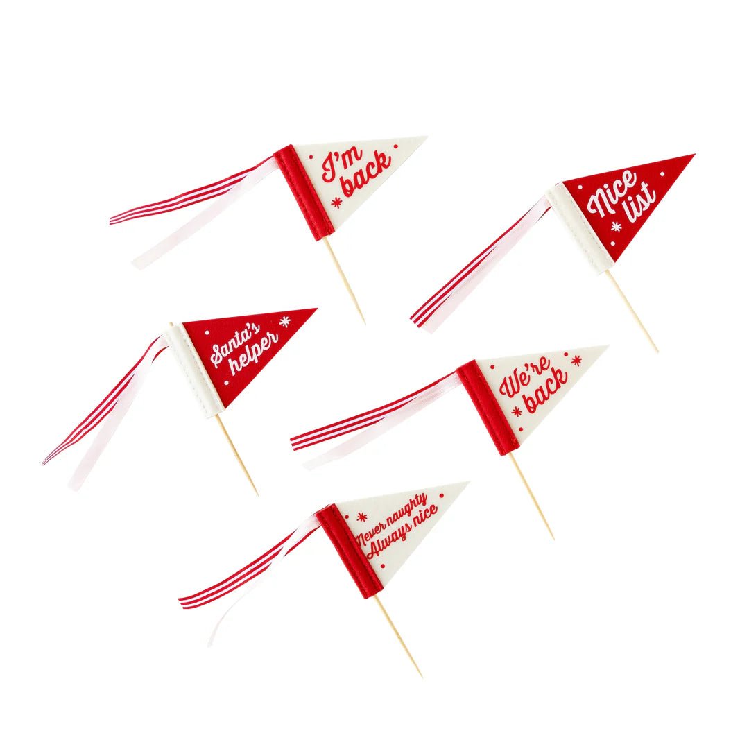 Elf Mini Felt Pennant Flags - bubblegum market