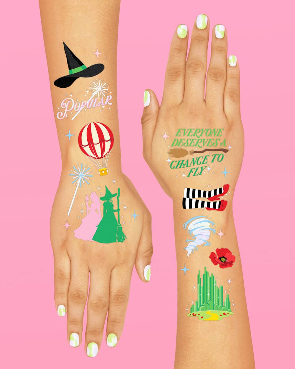 Emerald City Temporary Tattoos - bubblegum market