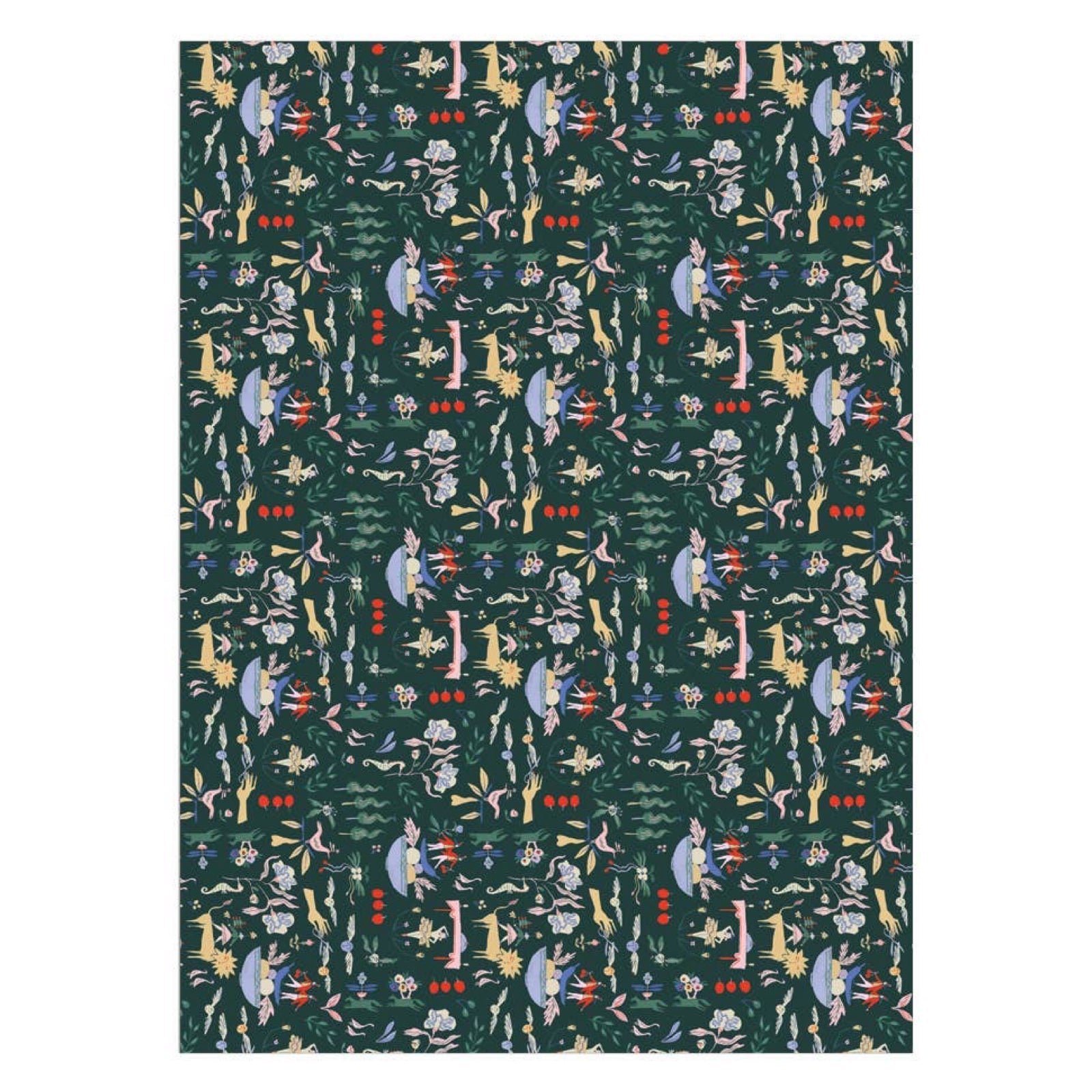 Emerald Holiday Wrapping Paper Sheets (Roll of 3) - bubblegum market