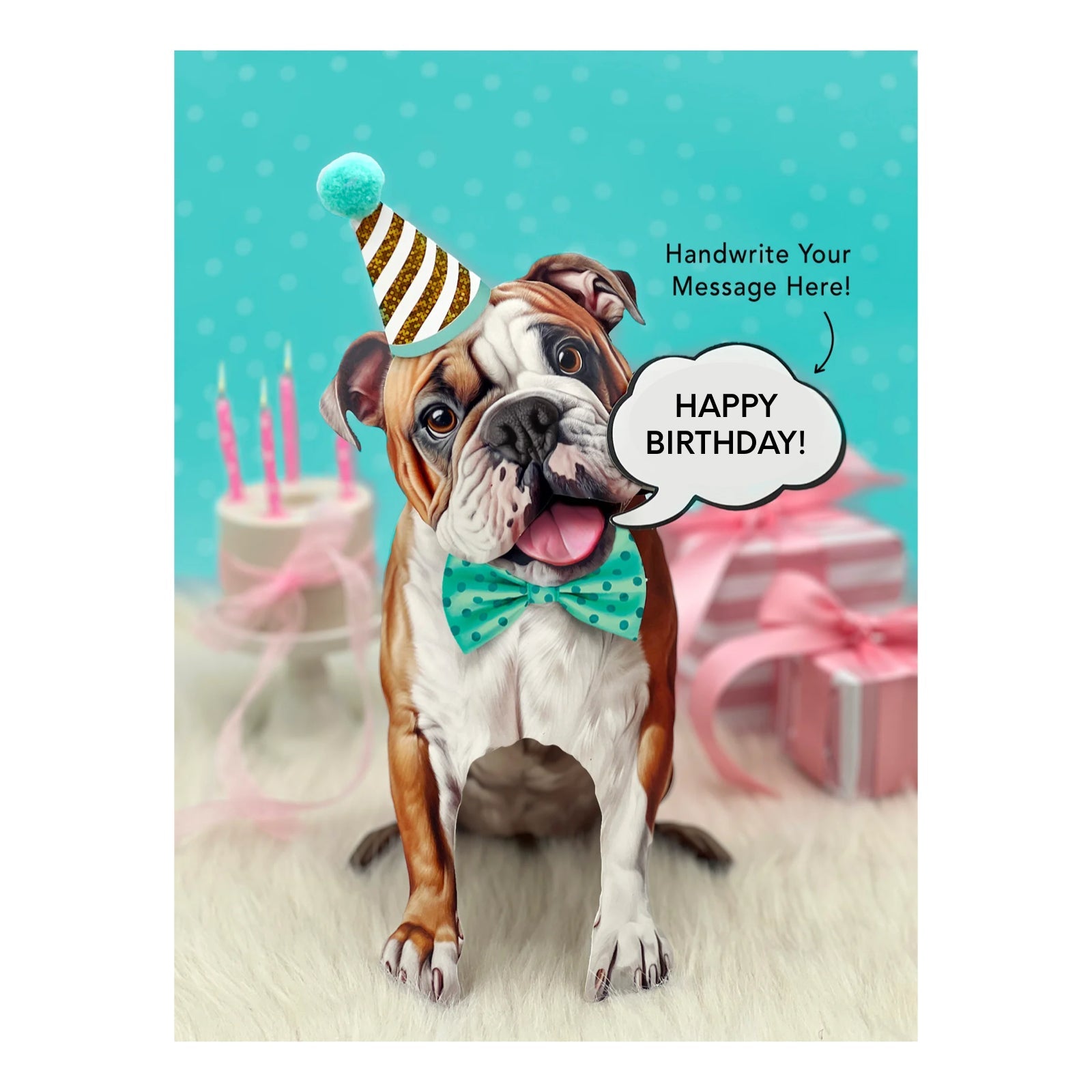 English Bulldog Pop - Up Pet Card - bubblegum market