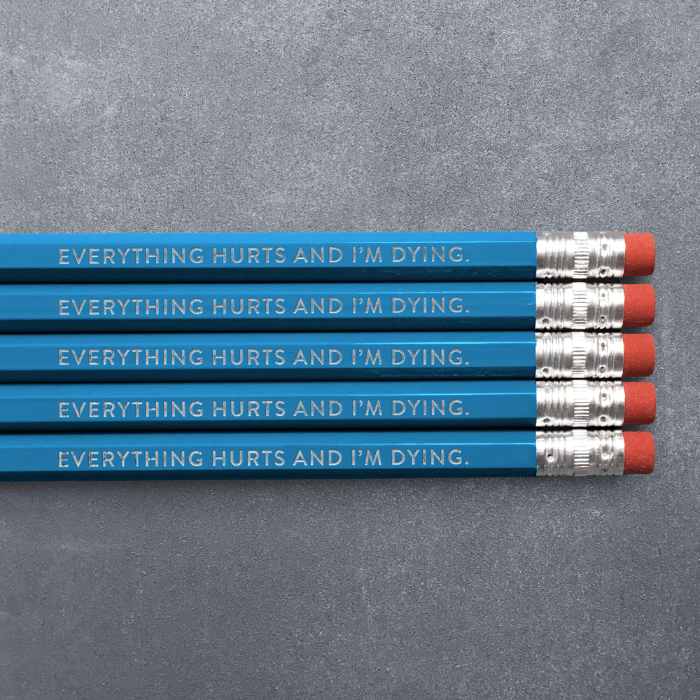 EVERYTHING HURTS AND I'M DYING Blue Pencil Pack - bubblegum market