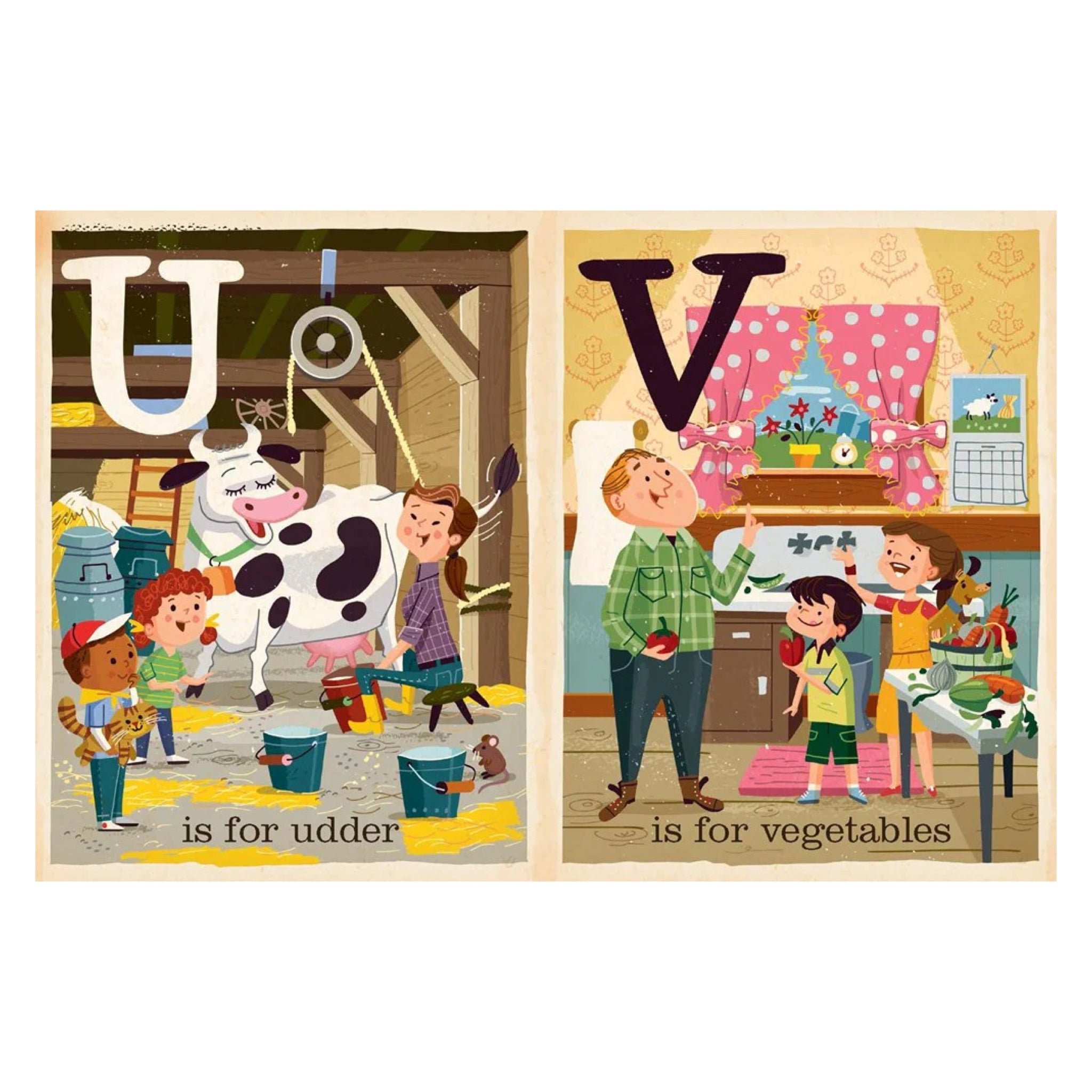 F is for Farm: Alphabet Board Book - bubblegum market