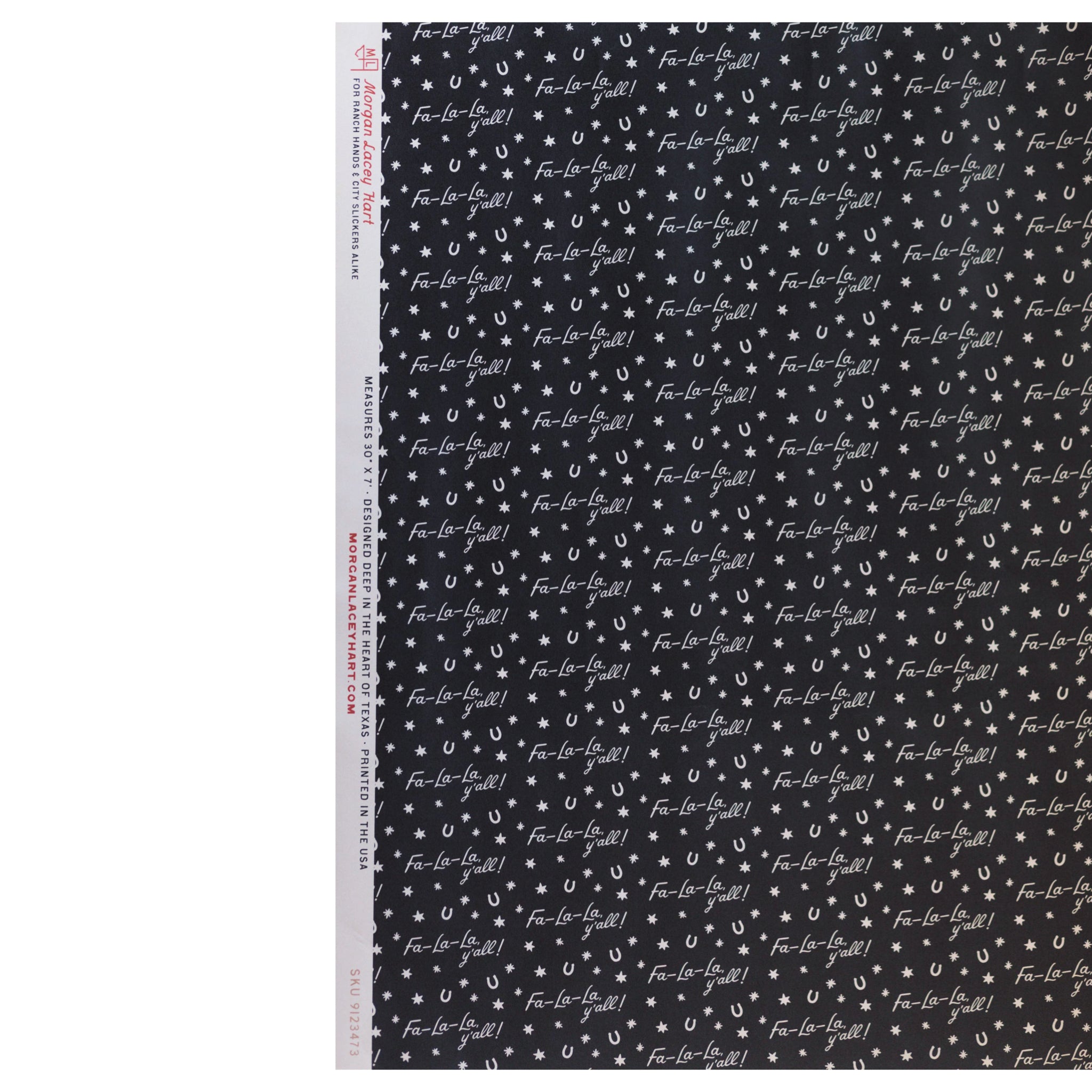 Fa La La Y'all! Holiday Wrapping Paper (Continuous Roll) - bubblegum market