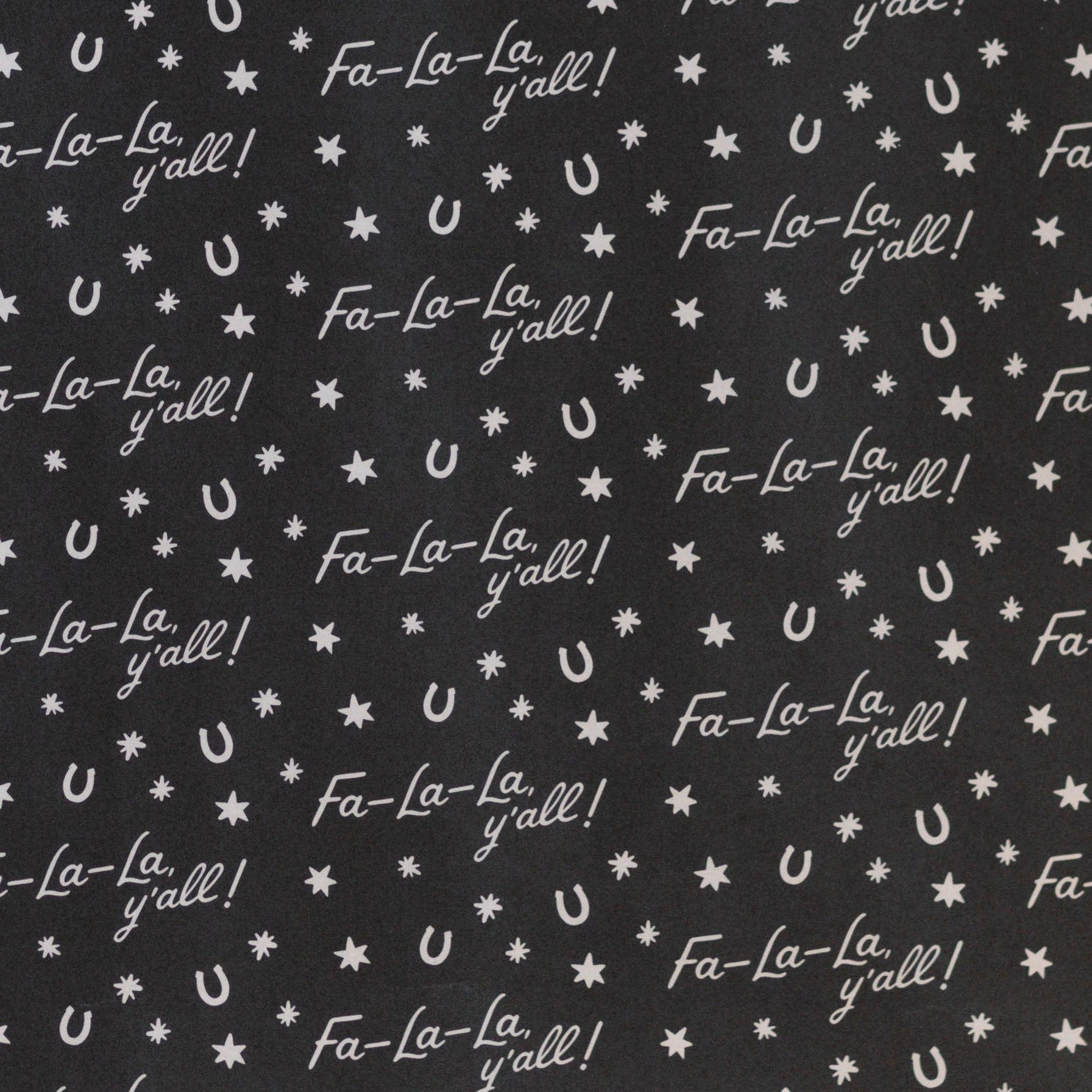 Fa La La Y'all! Holiday Wrapping Paper (Continuous Roll) - bubblegum market
