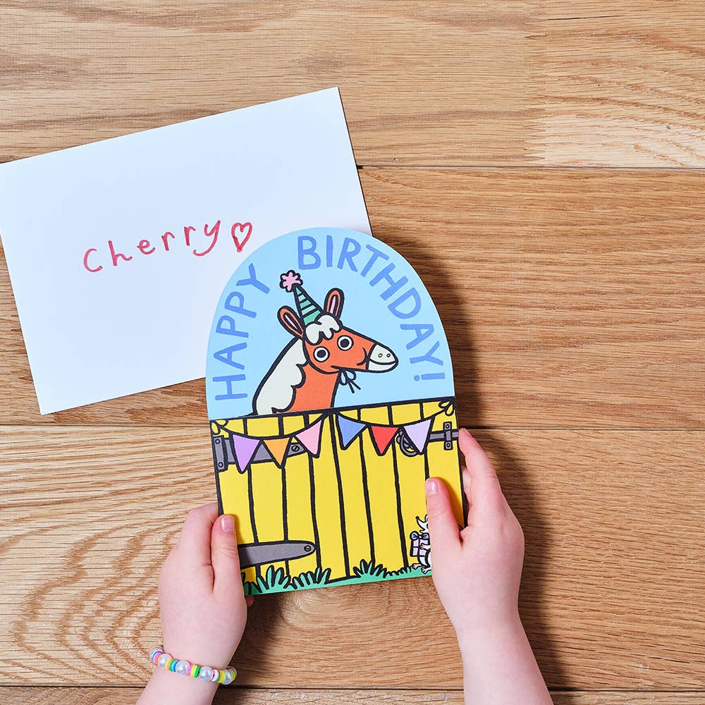 Farmyard Fold Out Birthday Card - bubblegum market