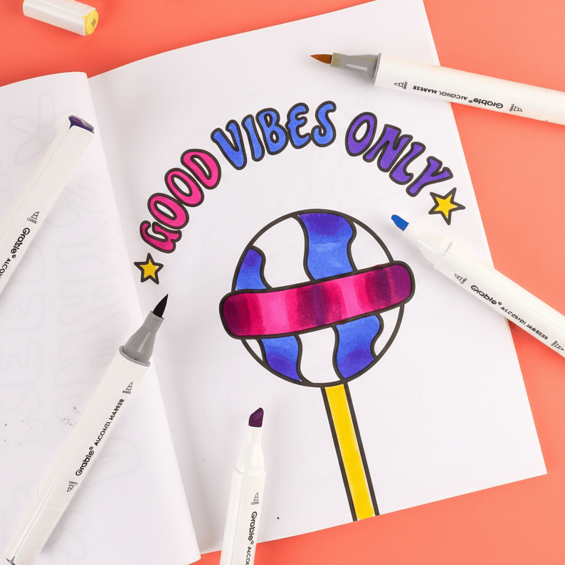 Feel Good with Colors Coloring Book - bubblegum market