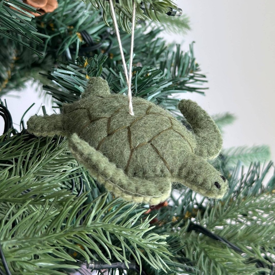 Felt Sea Turtle Ornament 4" - bubblegum market