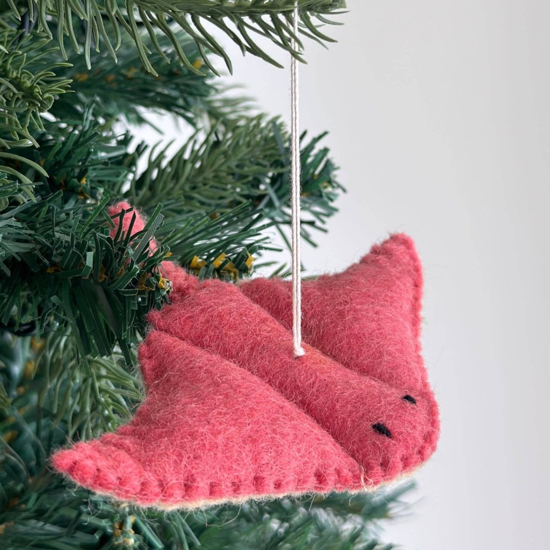 Felt Stingray Sea Ornament 5.5" - bubblegum market