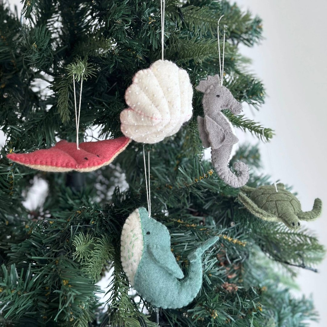 Felt Stingray Sea Ornament 5.5" - bubblegum market