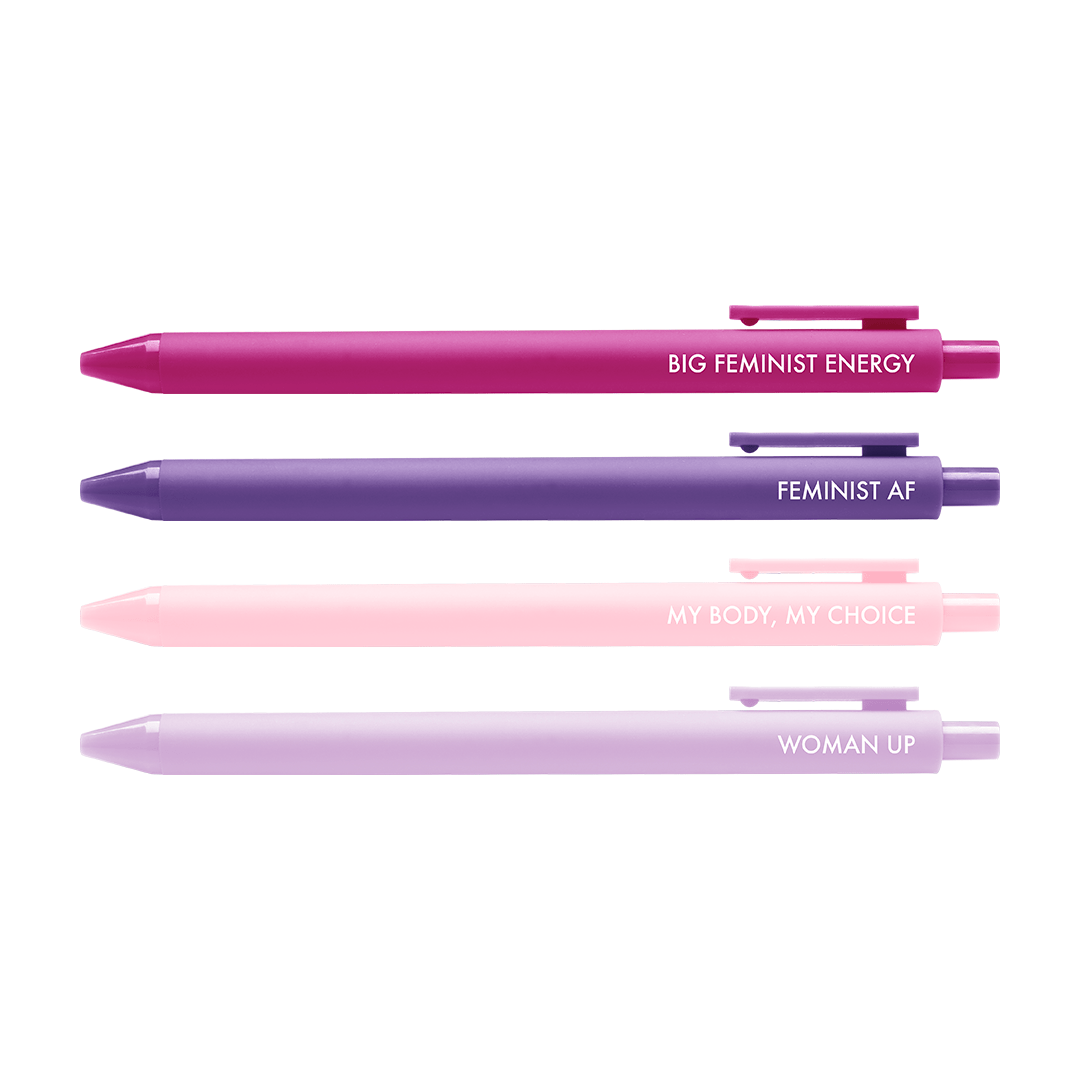 Feminist Gel Pen Set - bubblegum market