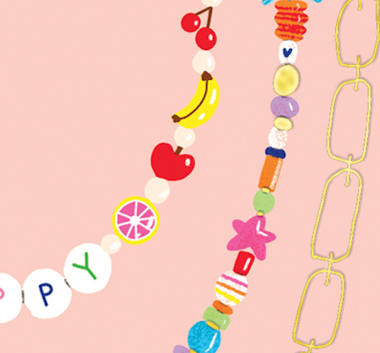 FESTIVAL BEADS Birthday Greeting Card - bubblegum market
