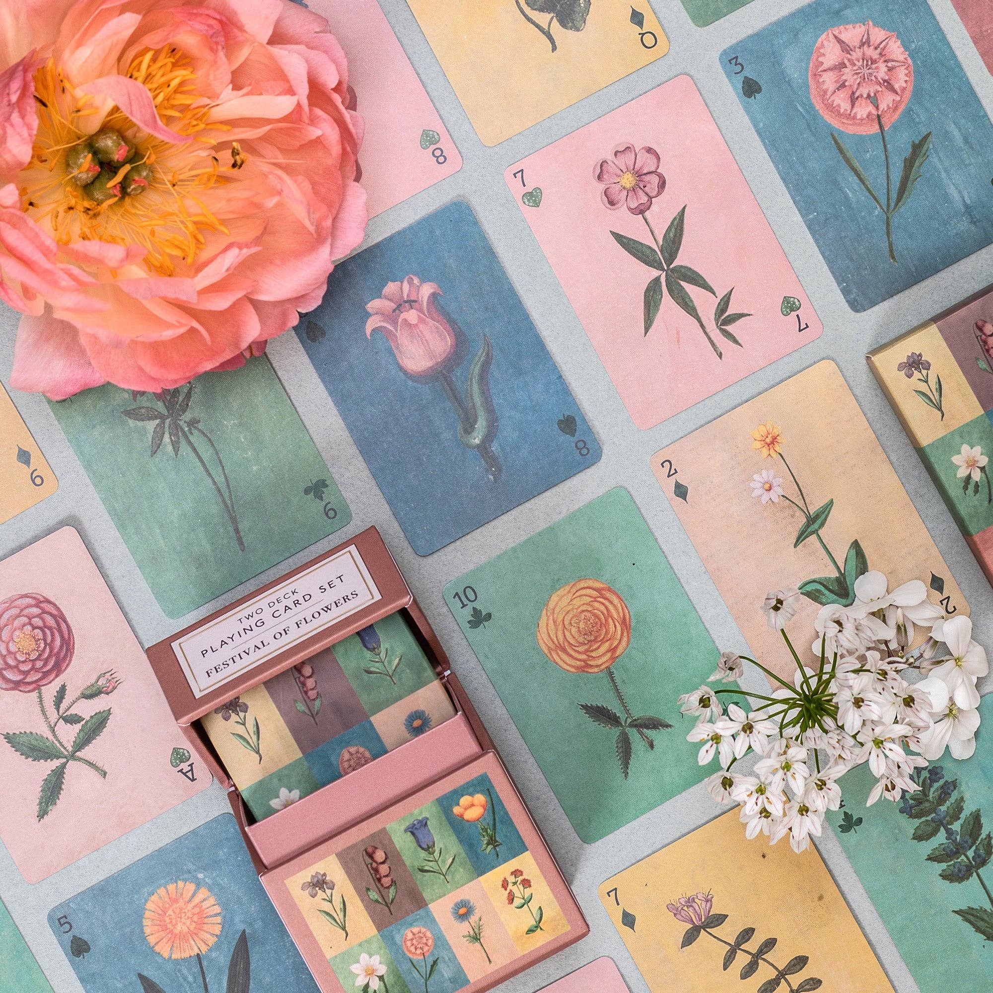 Festival of Flowers Playing Cards (Set of 2 Decks) - bubblegum market