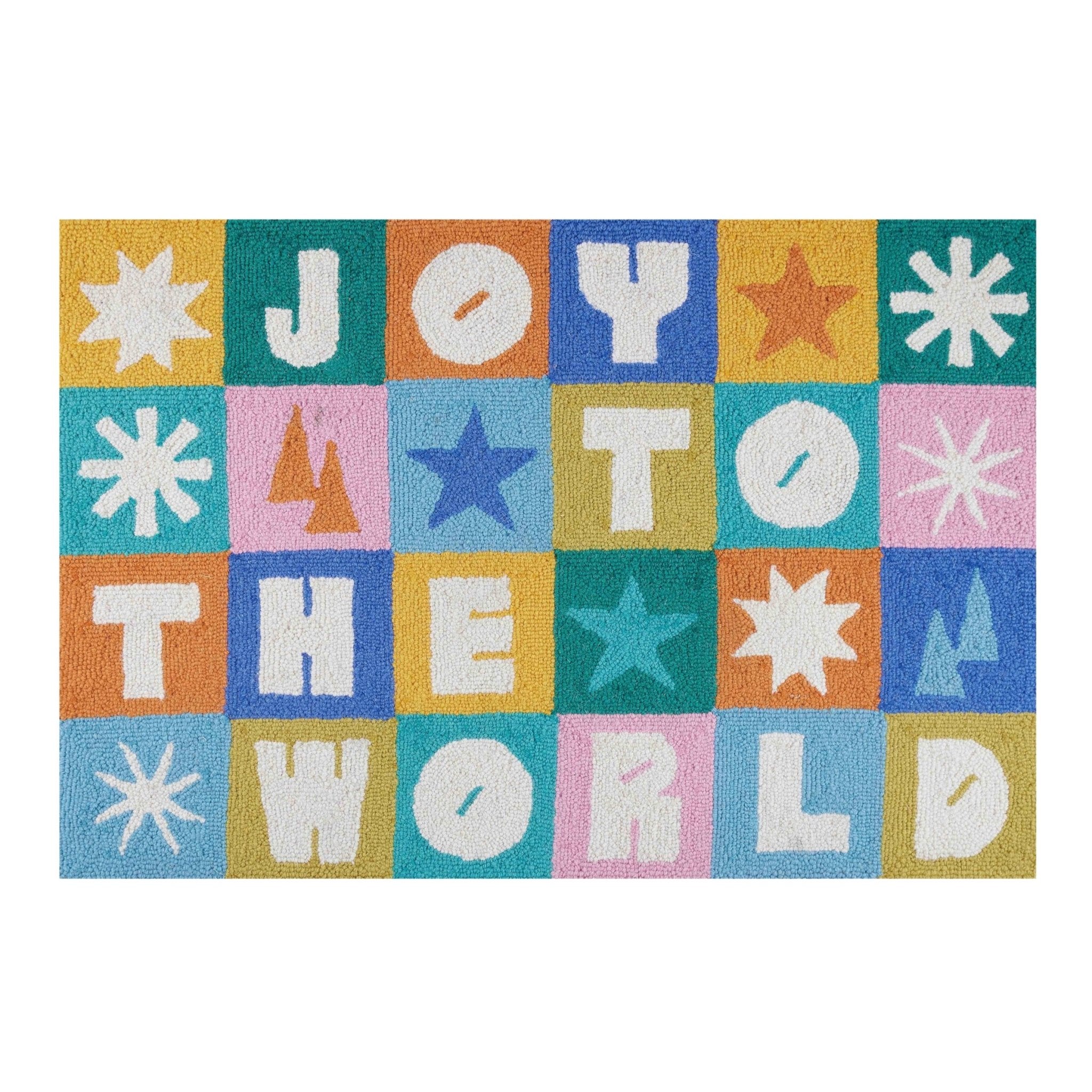 Festive Check Hook Rug - bubblegum market