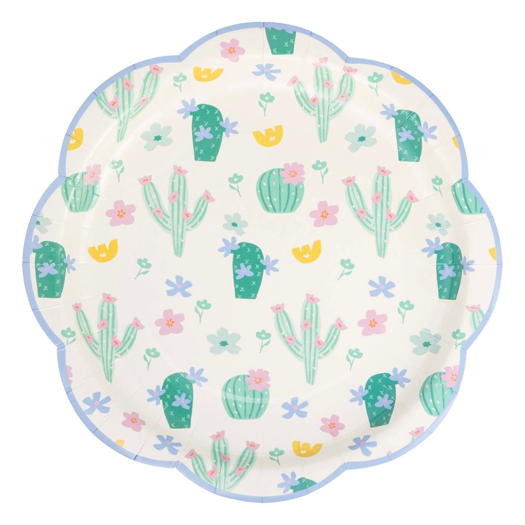 Fiesta Cacti Pattern Paper Plates 10" - bubblegum market