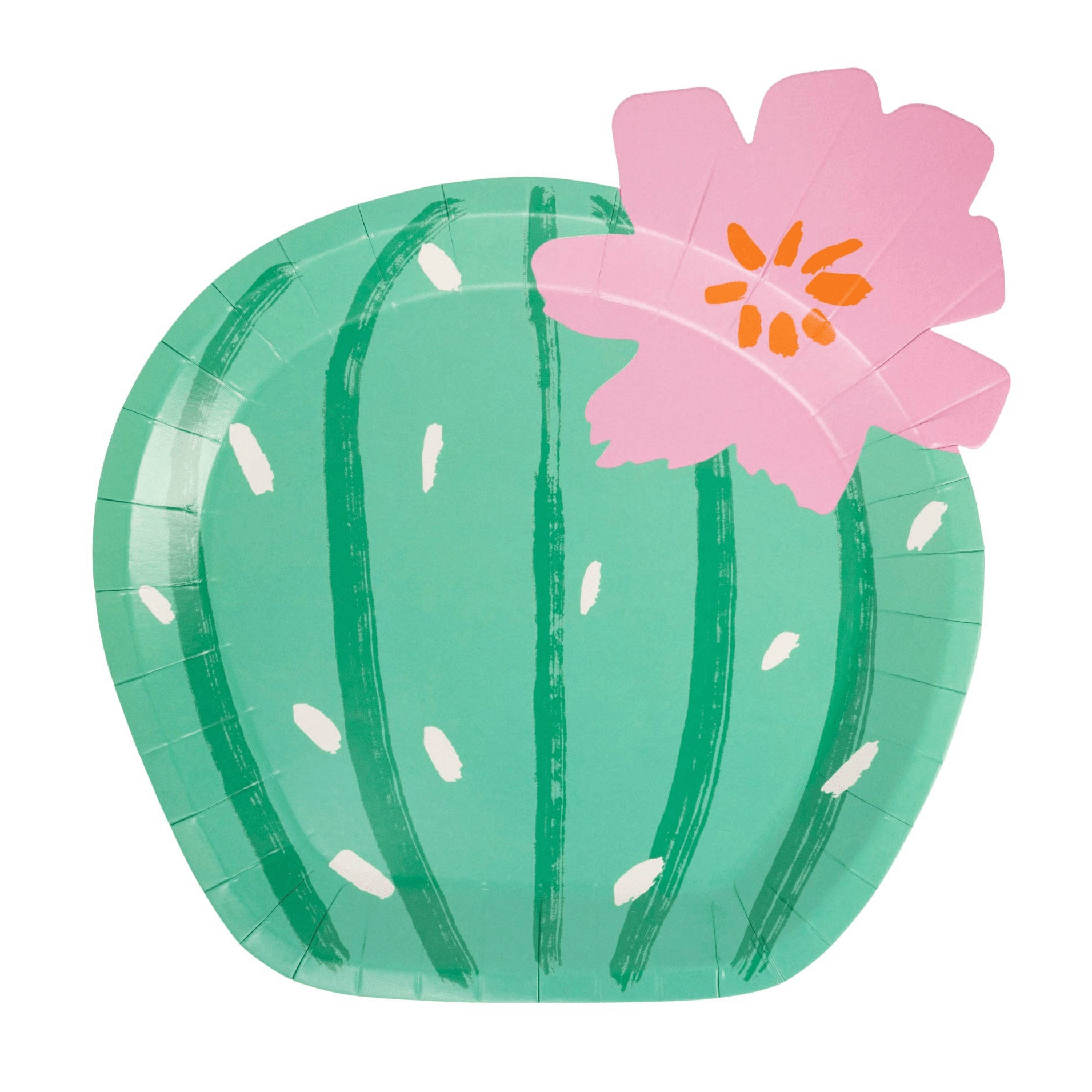Fiesta Cactus Paper Plates 9" - bubblegum market